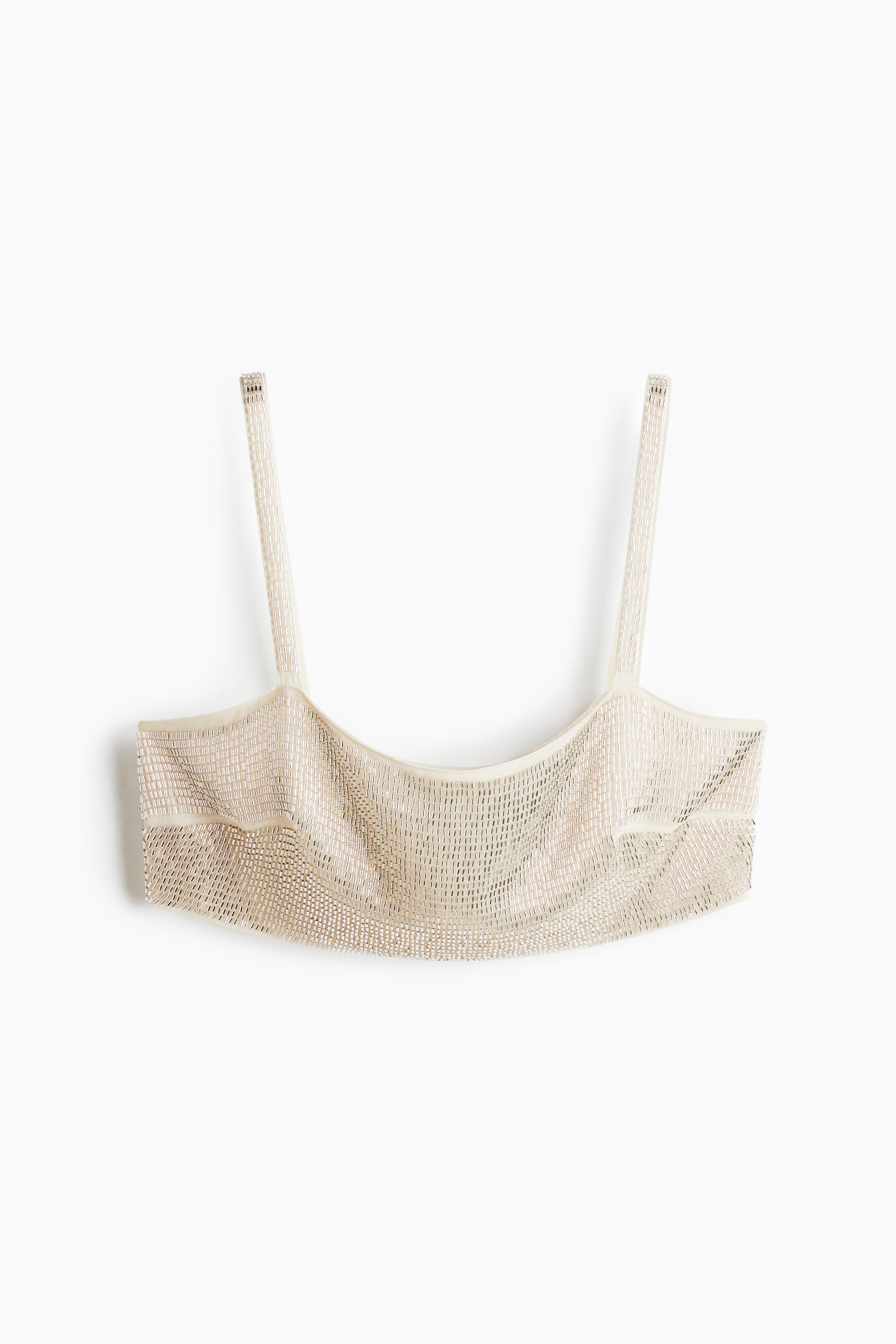 Bead-embellished bralette top
