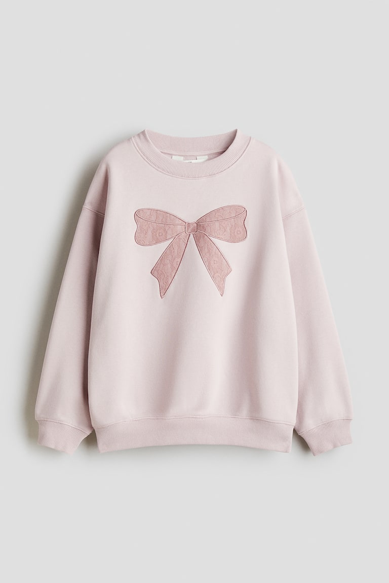 Sweatshirt mit Motiv Hellrosa/Schleife Kids H&M DE