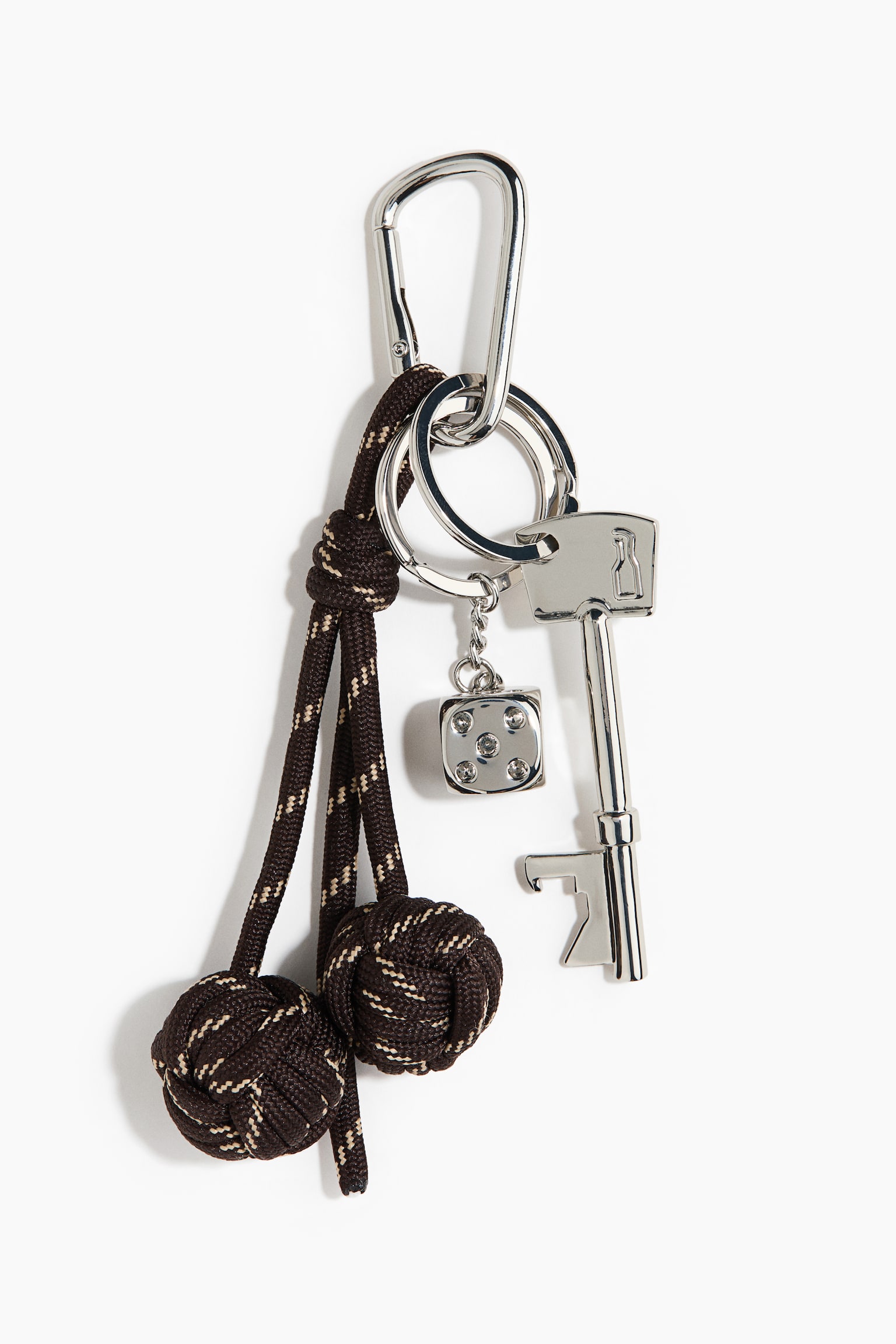 Charm para bolso - Café/Plateado - 1