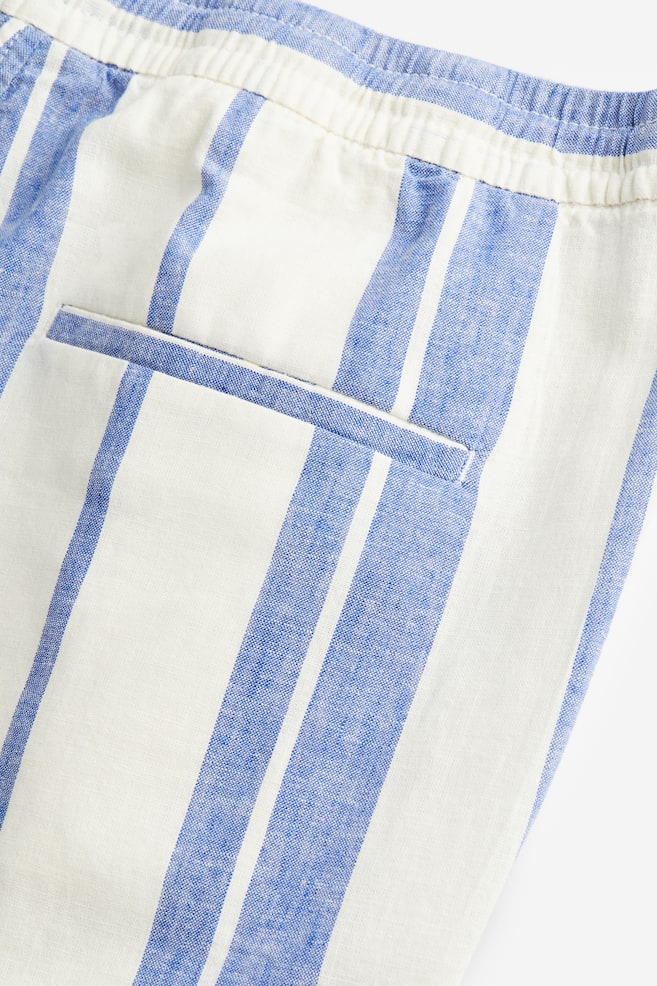 Regular Fit Linen-blend shorts - Light blue/White striped/White/Black striped/Light beige/White/Beige striped/dc/dc - 6