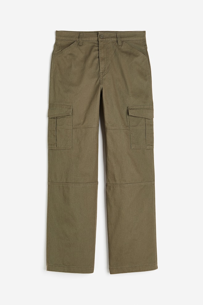 Twill cargo trousers - Dark khaki green/Black/Light beige/Dusty pink/dc - 2