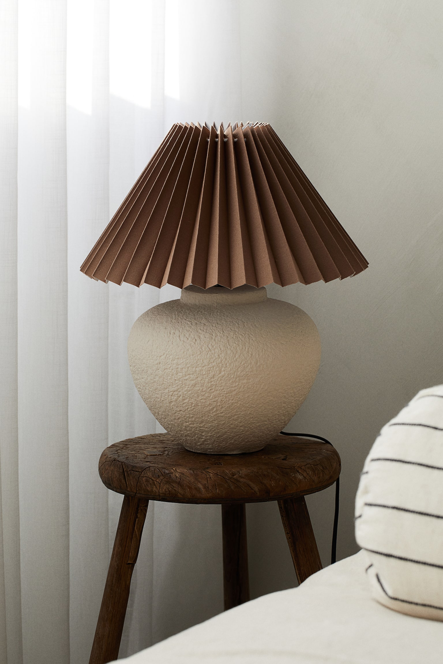 Pleated lamp shade - Dark beige/Beige/White/Dark orange/Light beige/Green - 2