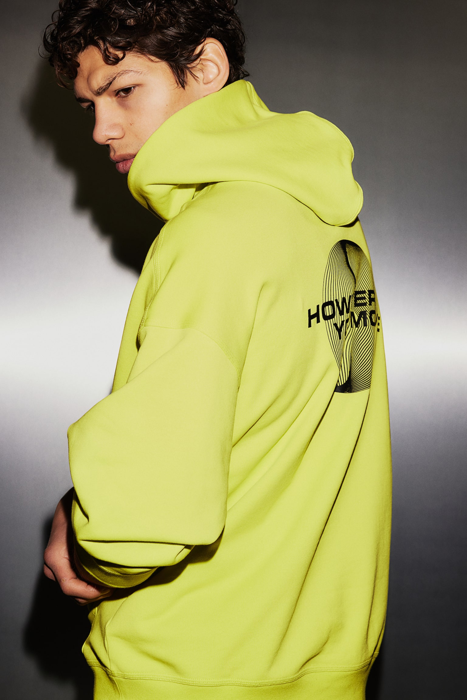 DryMove™ Loose Fit Training Hoodie - Neon green/Black/Marbled/Black/Black/Red/Dark brown - 1