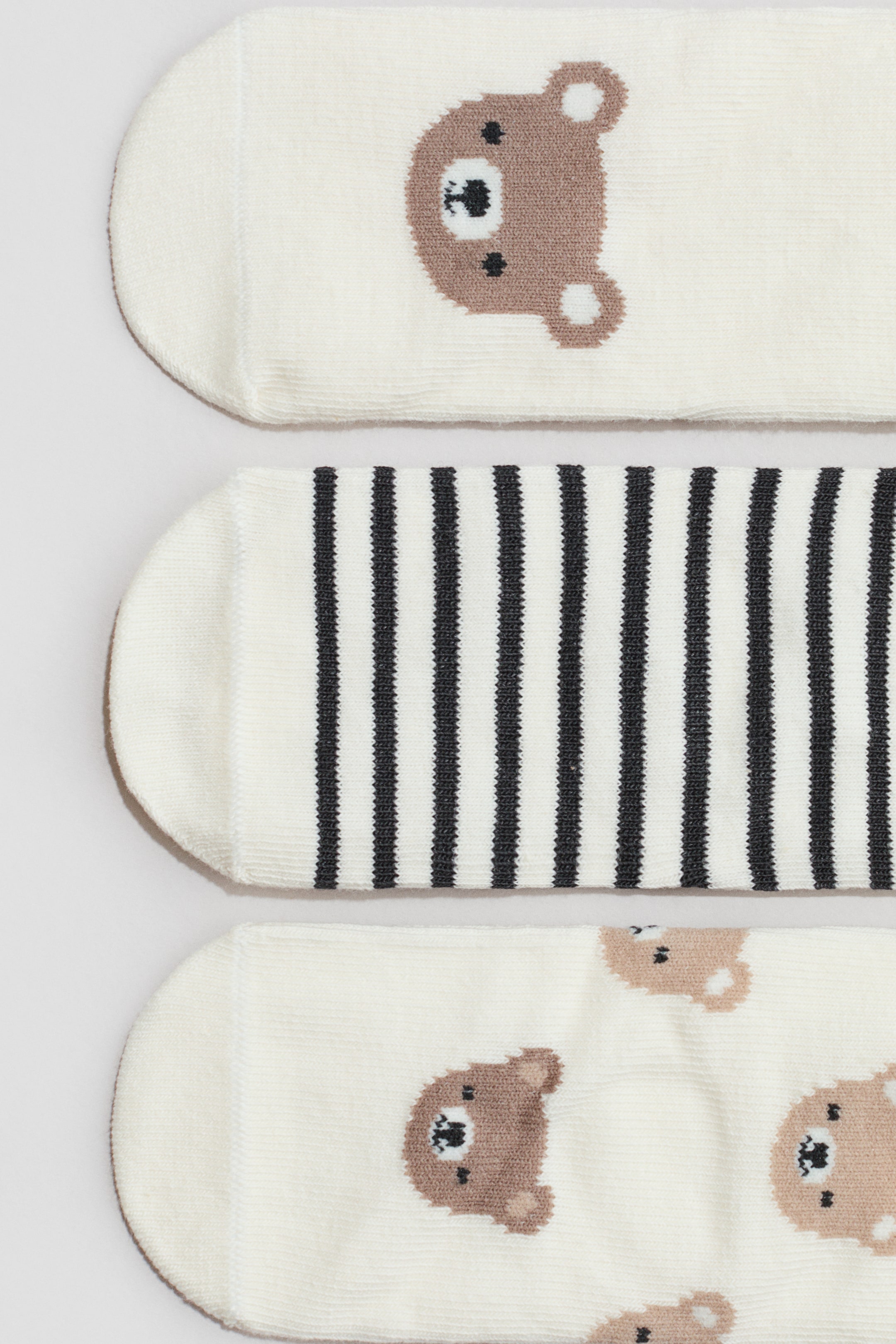 Ampliar la imagen: 4-pack de calcetines - Crema/Osos de peluche - Kids | H&M MX 3