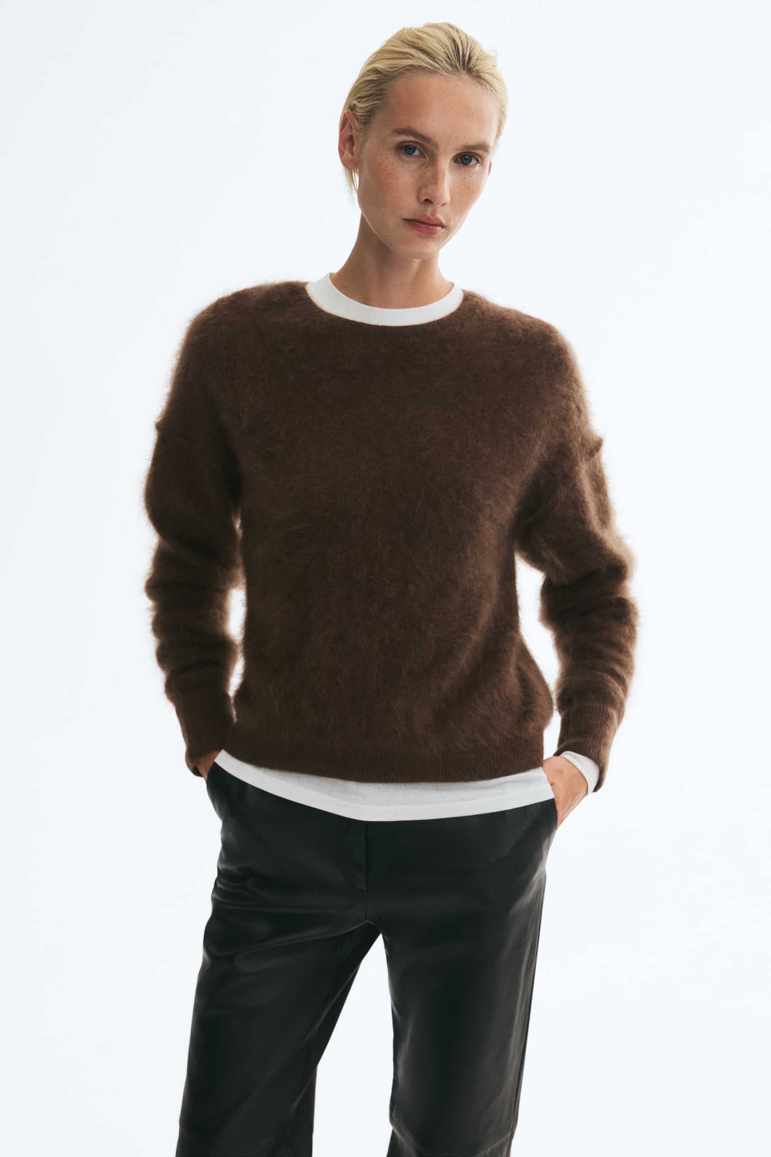 Женский свитер H&M Wool, цвет: Коричневый — фото 3