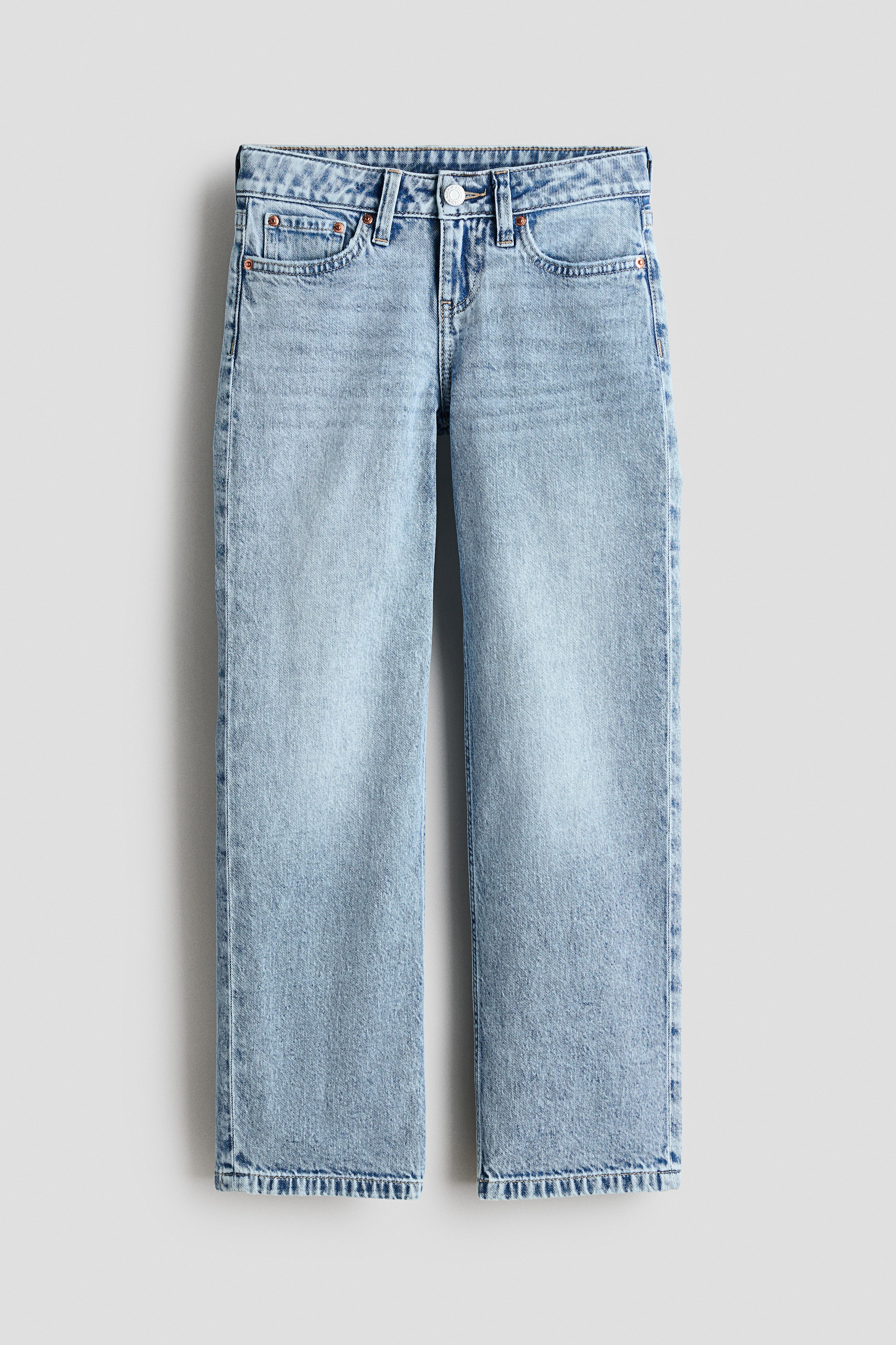 直筒牛仔褲 - 淺丹寧藍/深丹寧藍/淺丹寧灰/淺丹寧藍/淺丹寧藍