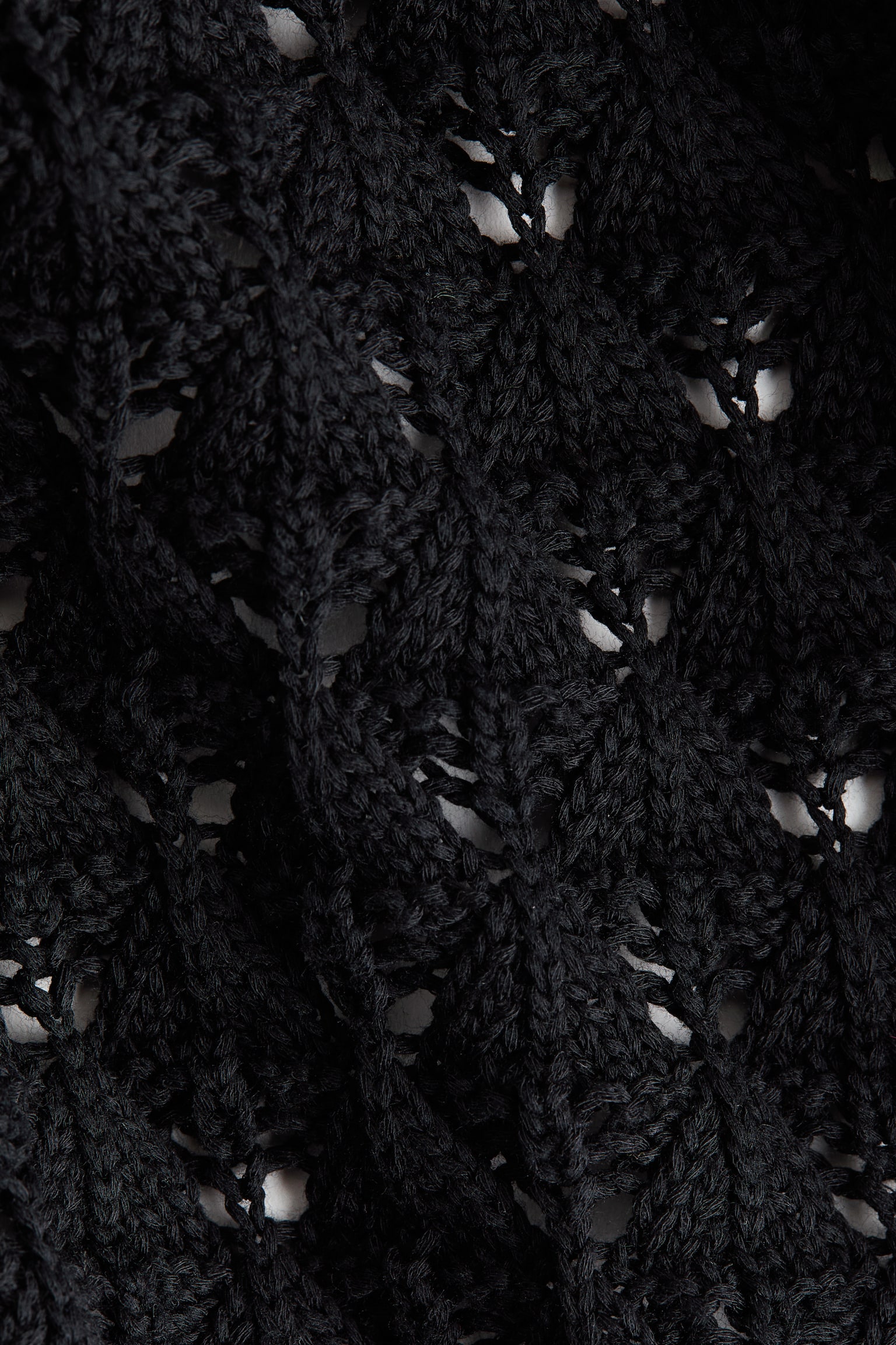 T-shirt en tricot pointelle - Noir - 4