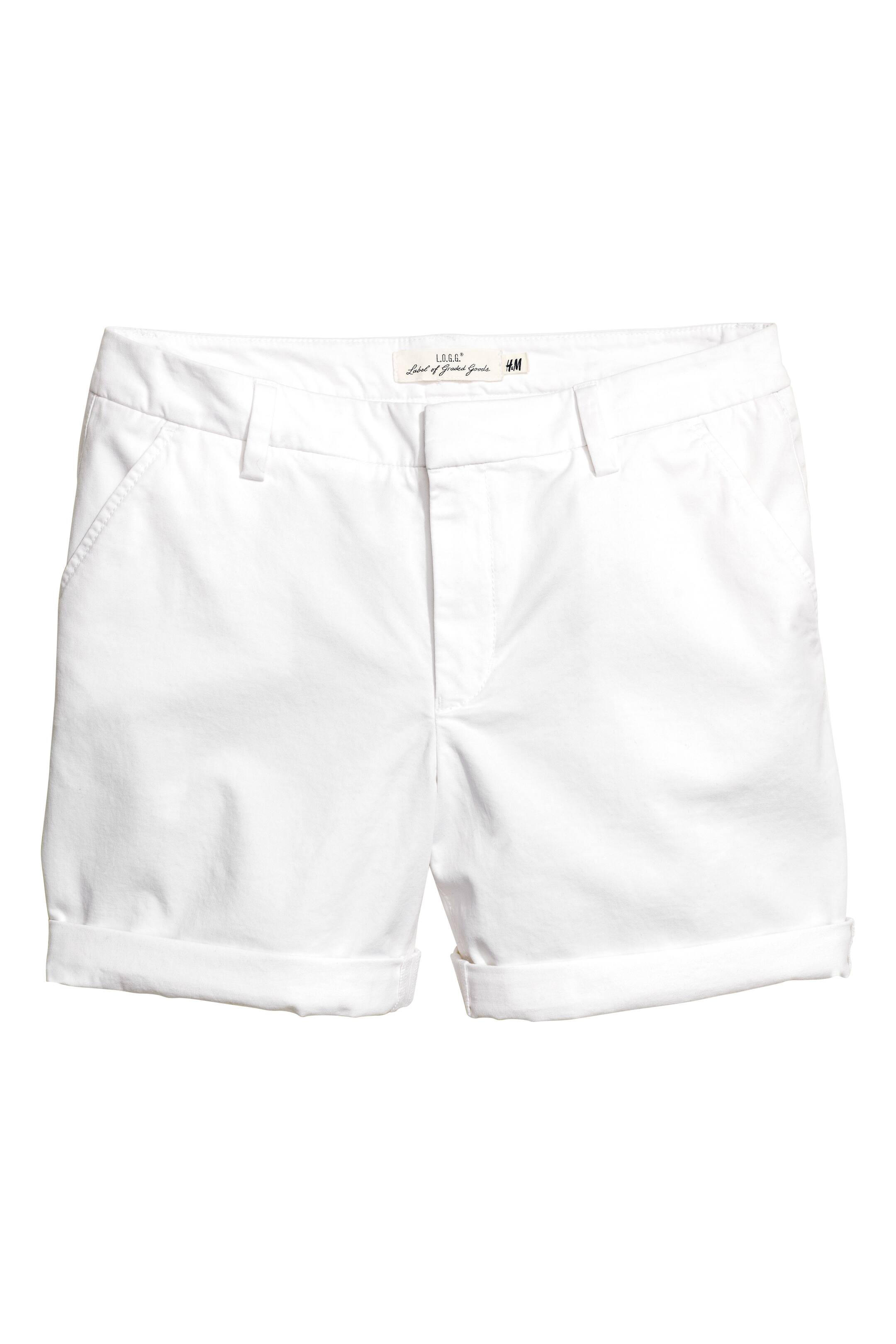 Ver imagem maior: Calções em algodão - Branco - SENHORA | H&M PT 1