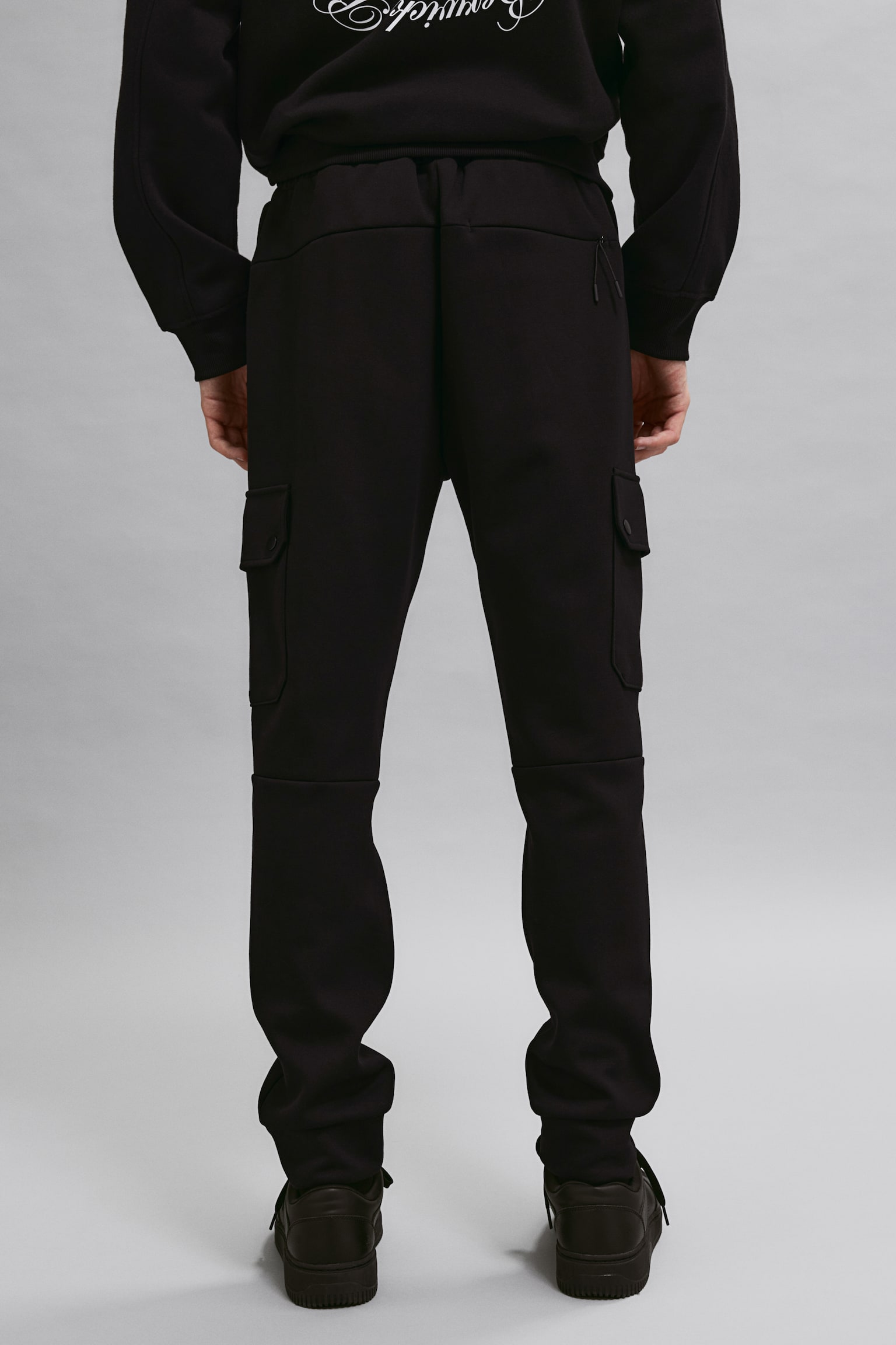 Slim Fit Scuba joggers - Black/Dark green - 3