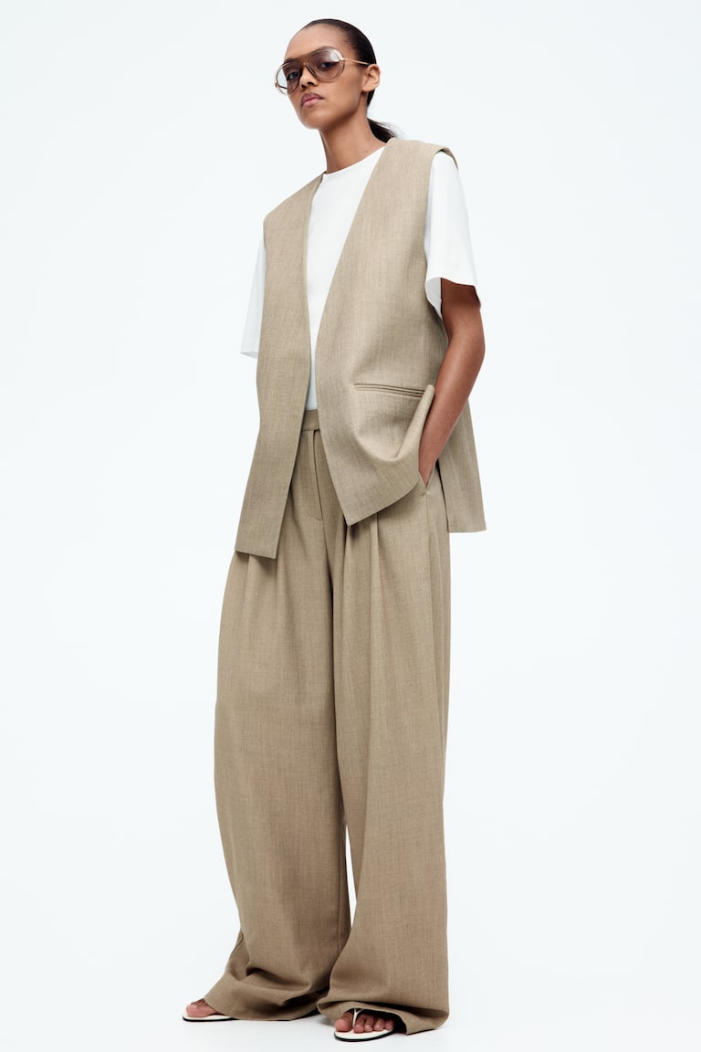 Comment Porter Pantalon Ã Pince Beige Pantalon Taille Haute