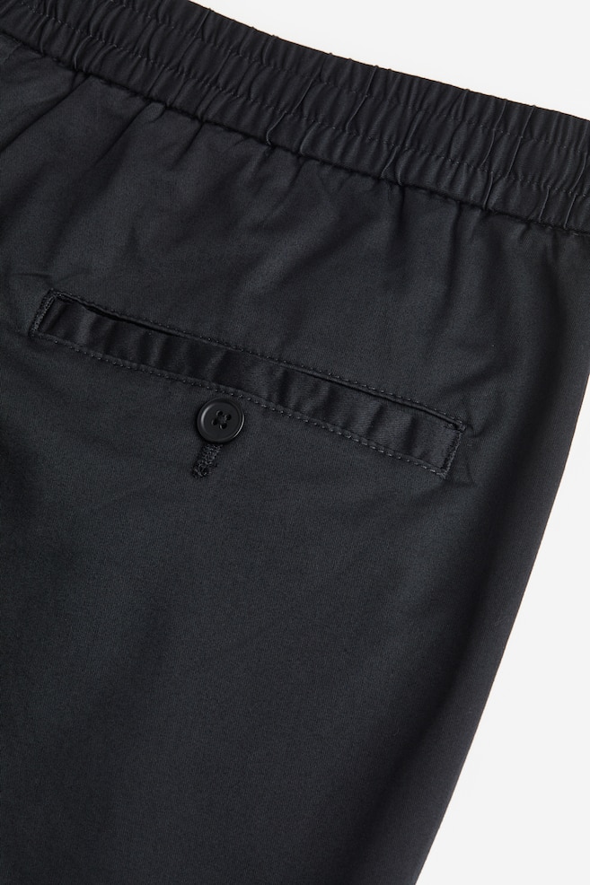 Shorts in cotone Regular Fit - Nero/Bianco - 7