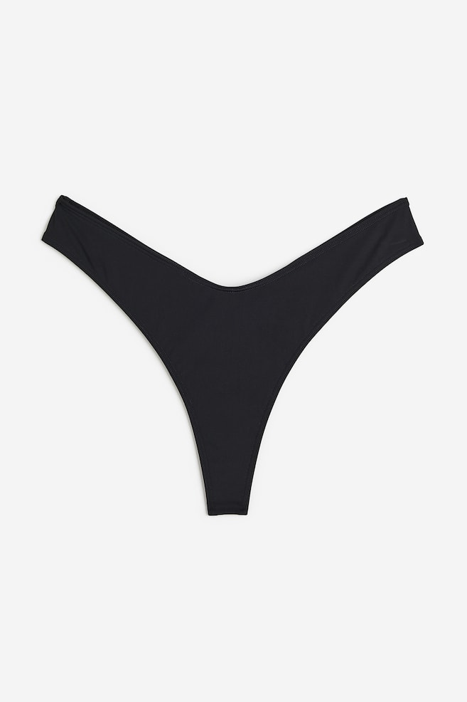 Tanga bikini bottoms - Black/Dark purple - 2