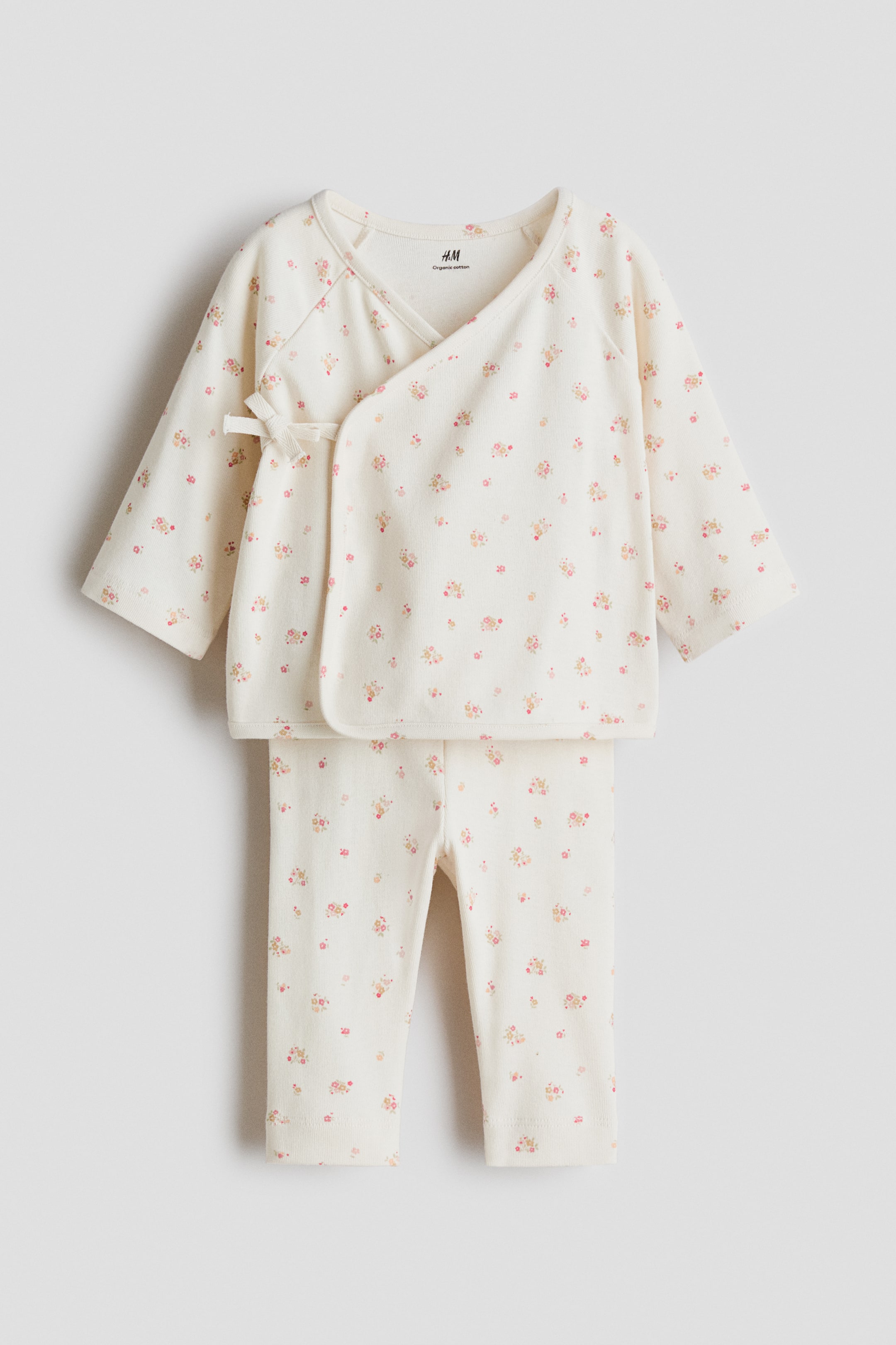 Agrandir l'image: Ensemble 2 pièces avec brassière et legging - Blanc/fleuri - ENFANT | H&M BE 1
