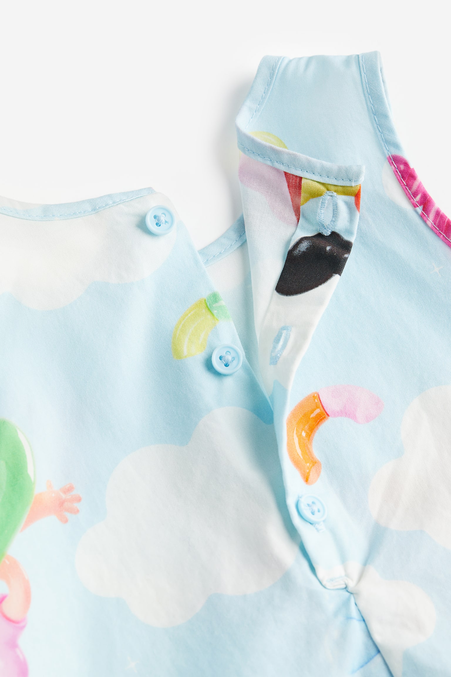 Printed Romper Suit - Light blue/clouds - 3