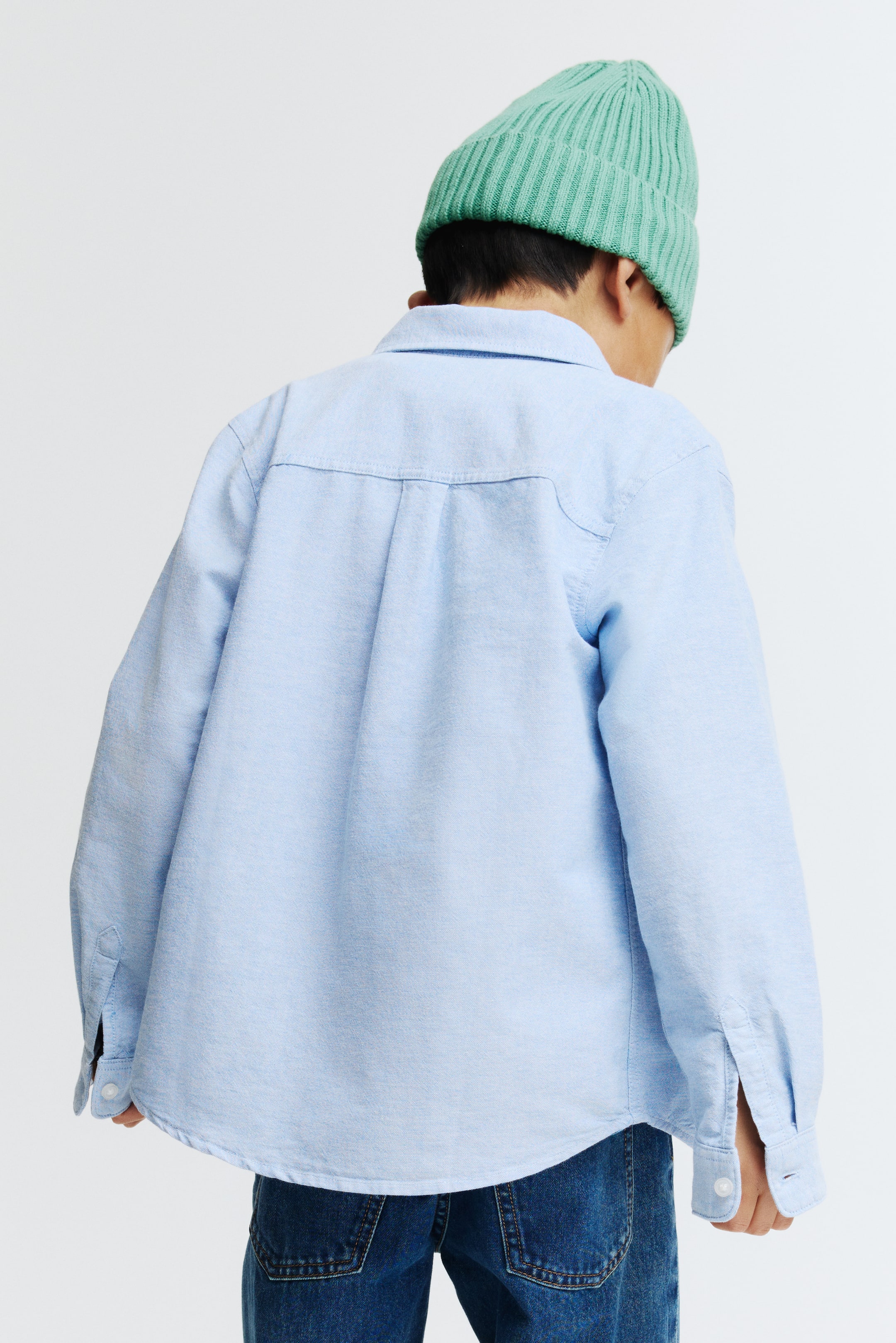 View larger image: Cotton Shirt - Light blue - Kids | H&M US 3