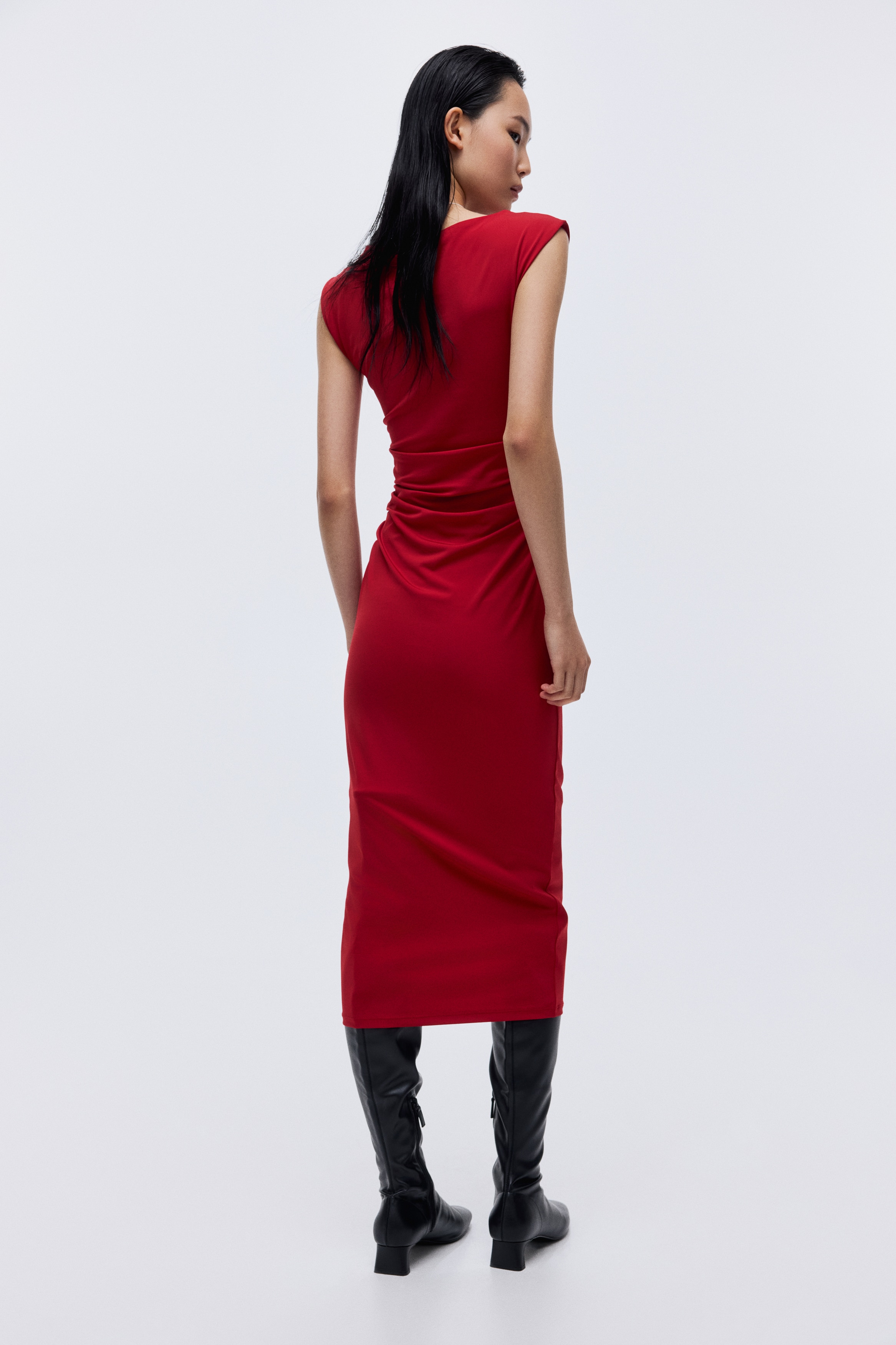 burgundy cap sleeve midi dress Linden | Berry Bodycon Cape-Sleeve Midi Dress