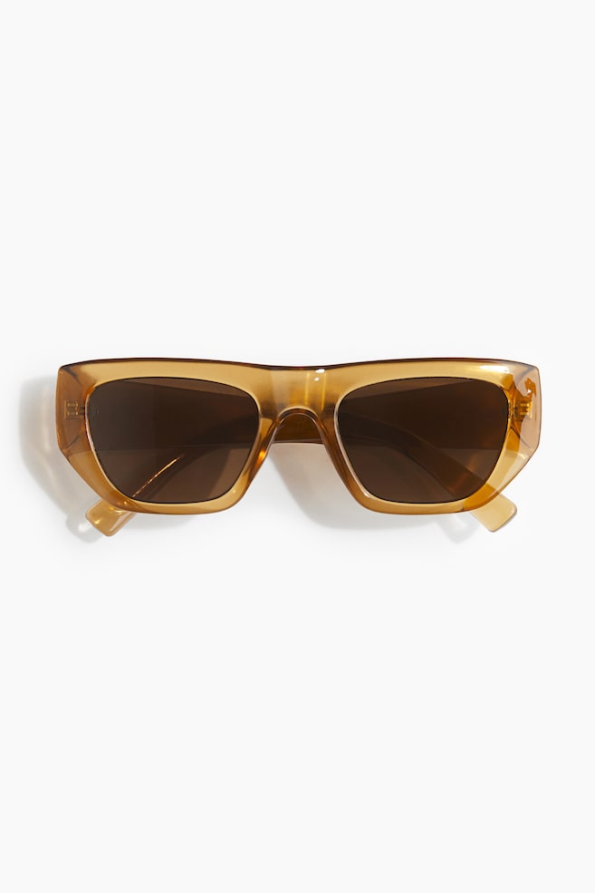 Cat Eye Sunglasses - Dark yellow/Dark brown - 1