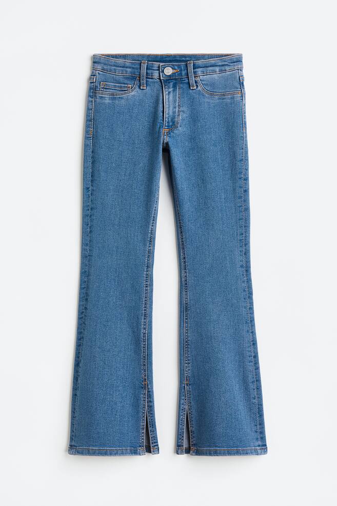 Superstretch Flare Fit Jeans - Denim blue/Black/Light denim blue/White