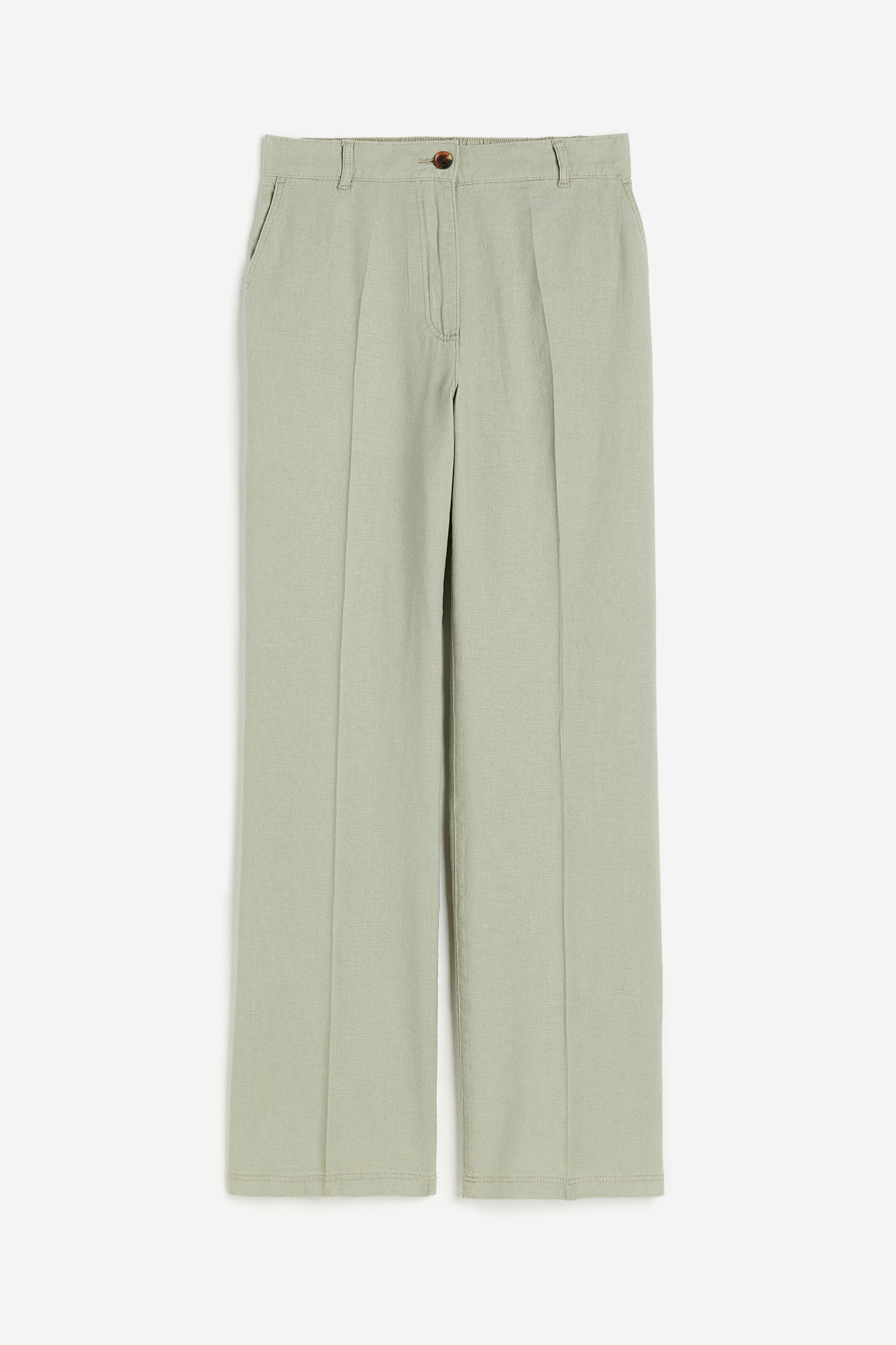 Linen blend Pants Light khaki green Ladies H M CA