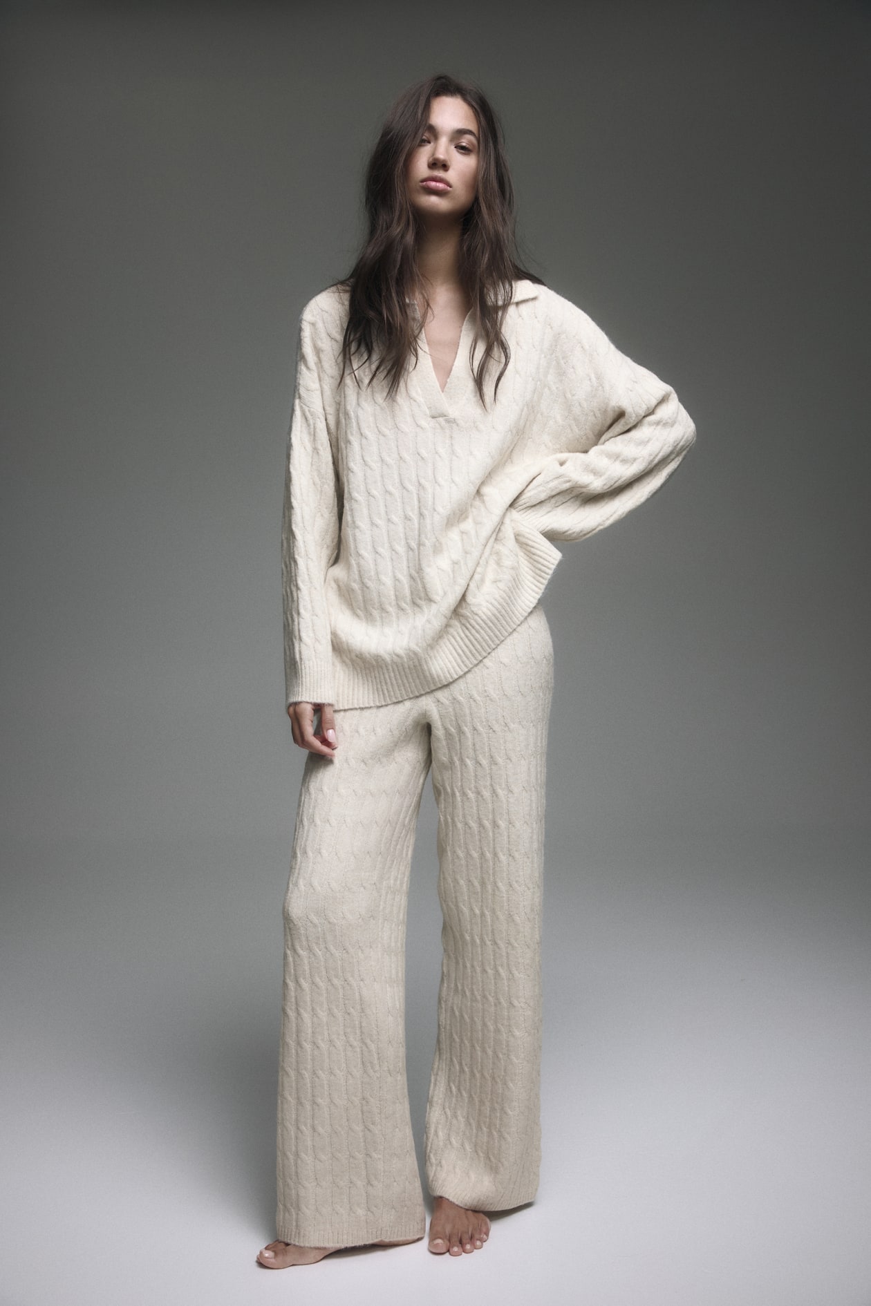 Cable-knit jumper - image 4