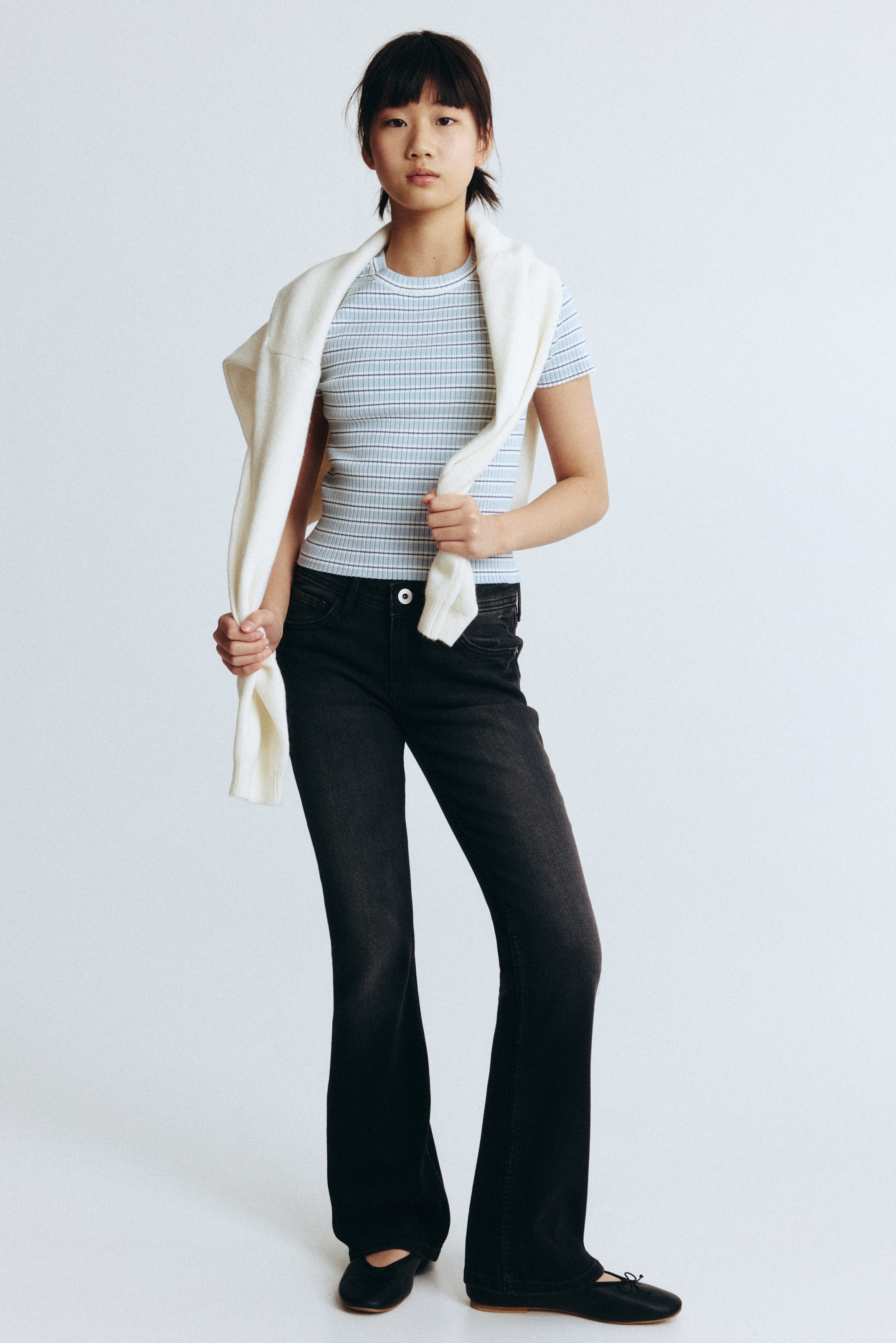 Flared Leg Low Jeans - Negro denim/Azul denim/Azul denim/Azul denim/Azul denim claro