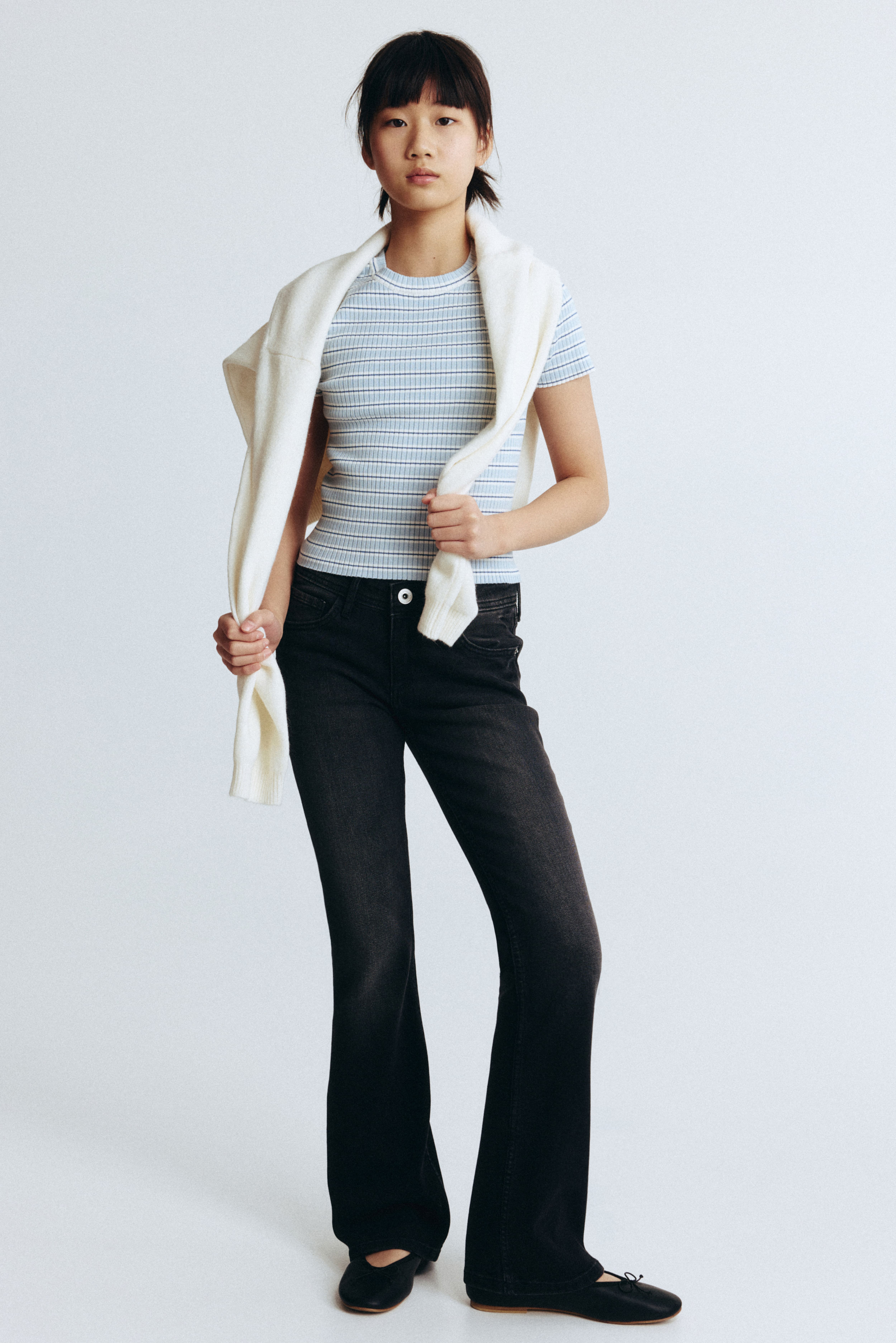 Flared Leg Low Jeans