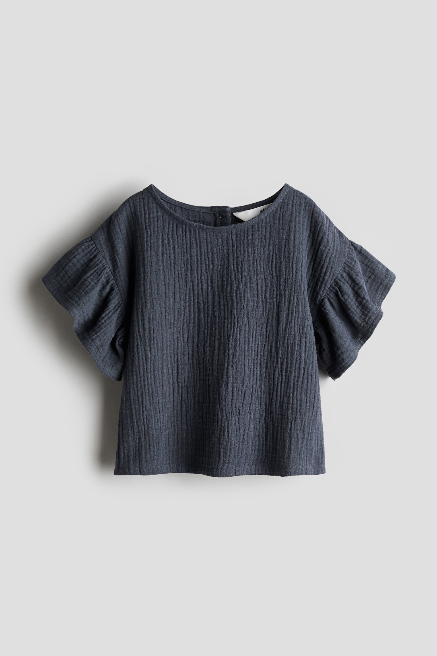 Cotton Muslin Top - Navy blue - 1