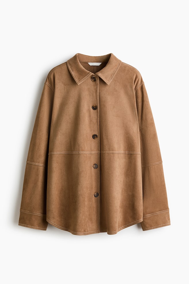 Loose-Fit Shirt - Brown/Beige - 1