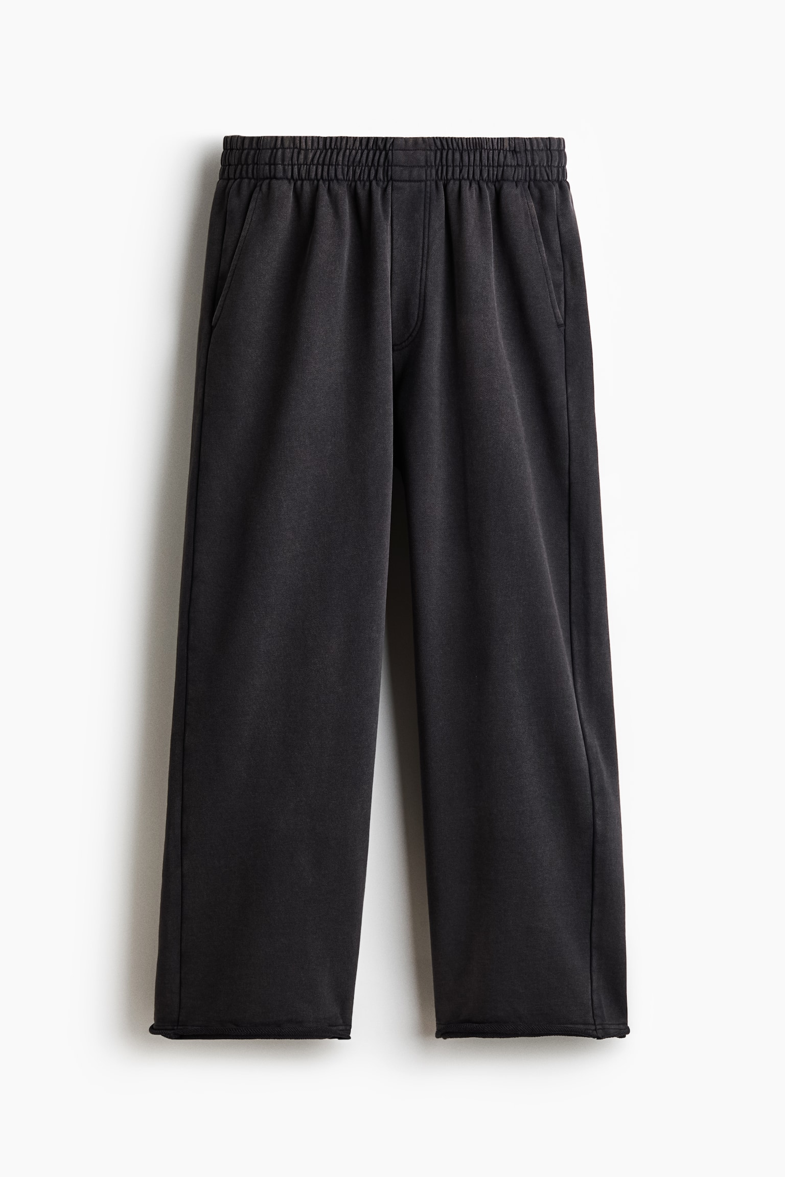 Relaxed-Fit Cotton Sweatpants - Washed black/Dark khaki green/Light pink - 1