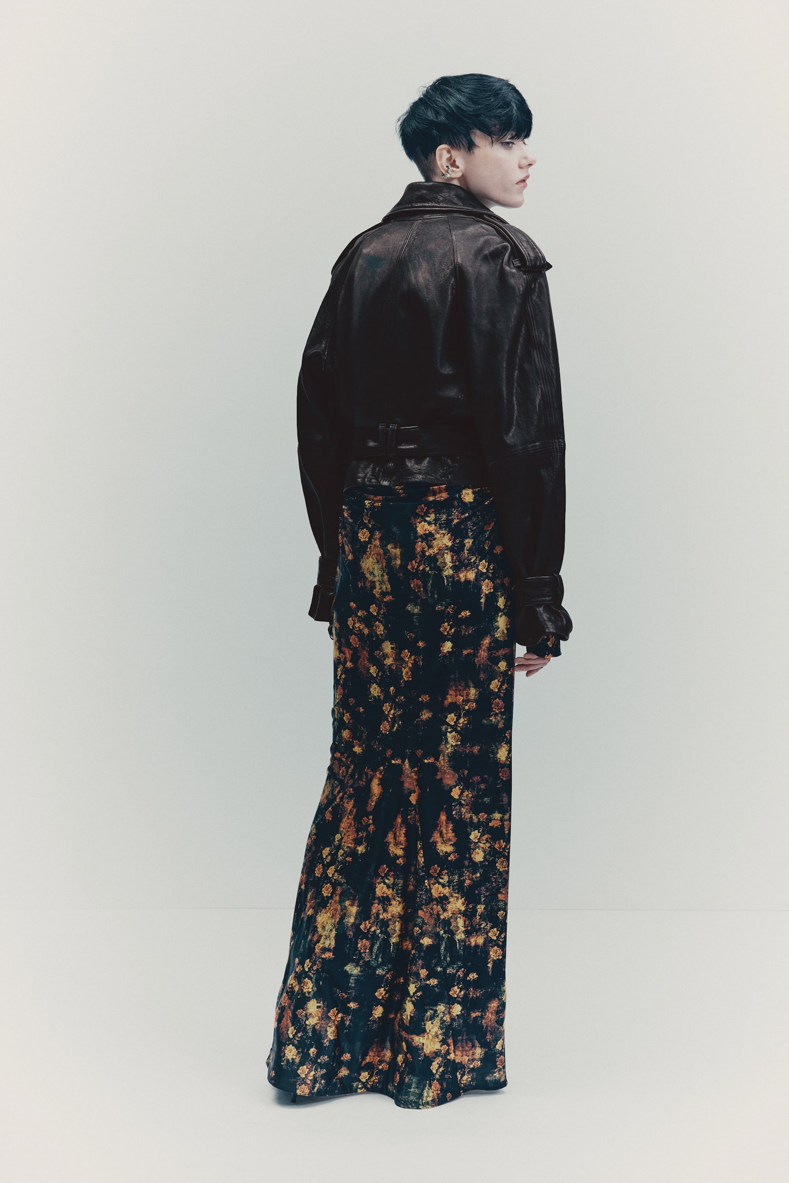 Leather jacket - Black - 8