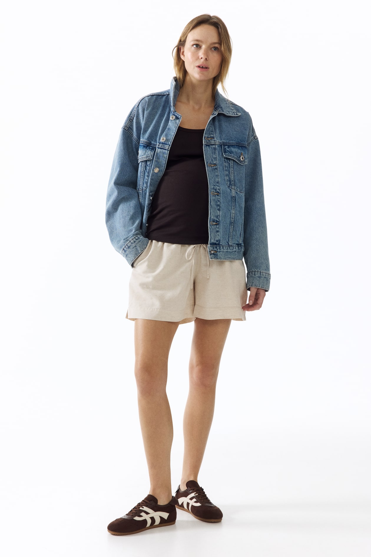 MAMA Linen-Blend Shorts - image 4