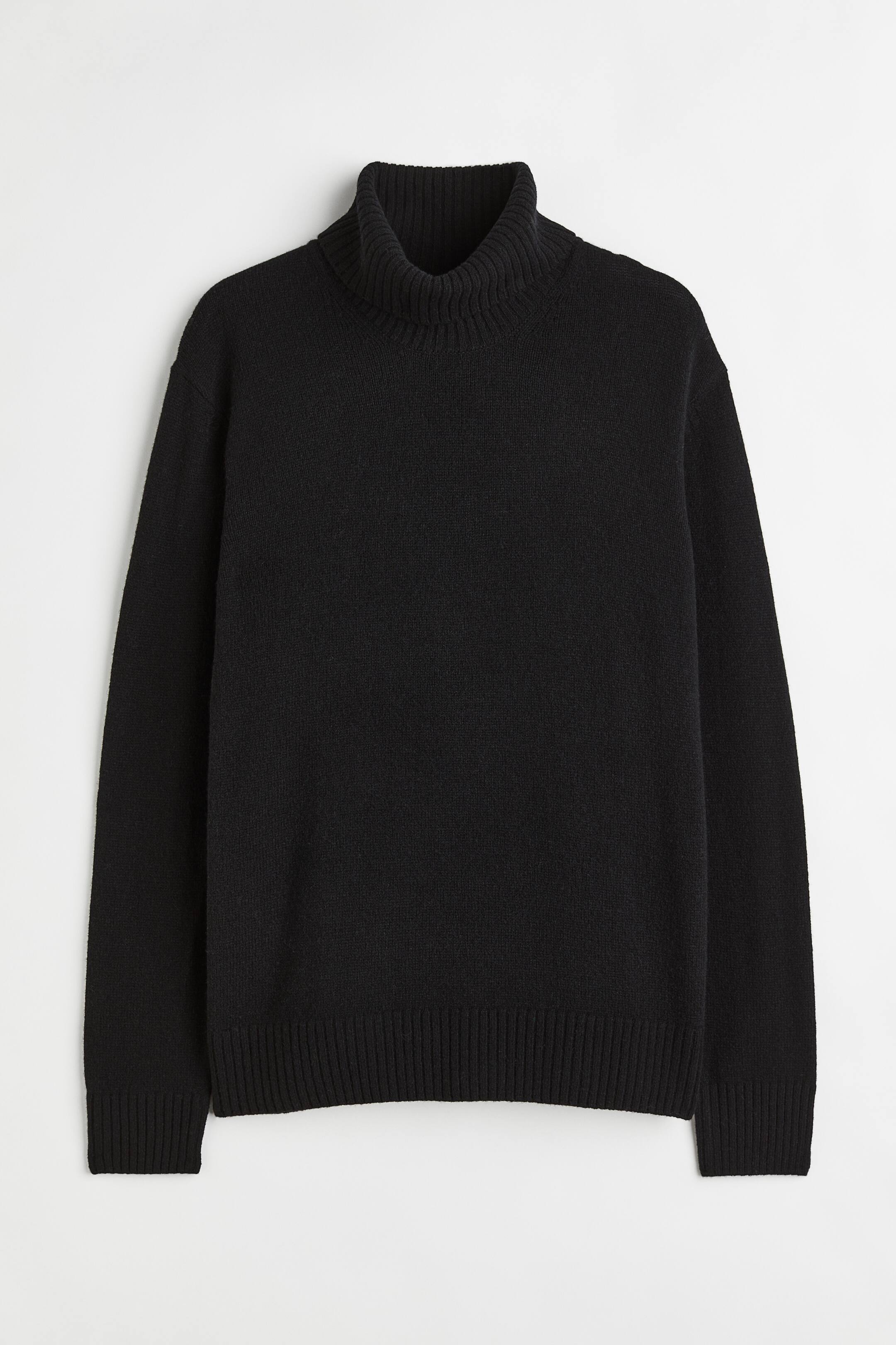 Ampliar la imagen: Suéter de lana Relaxed Fit - Negro - Men | H&M MX 1
