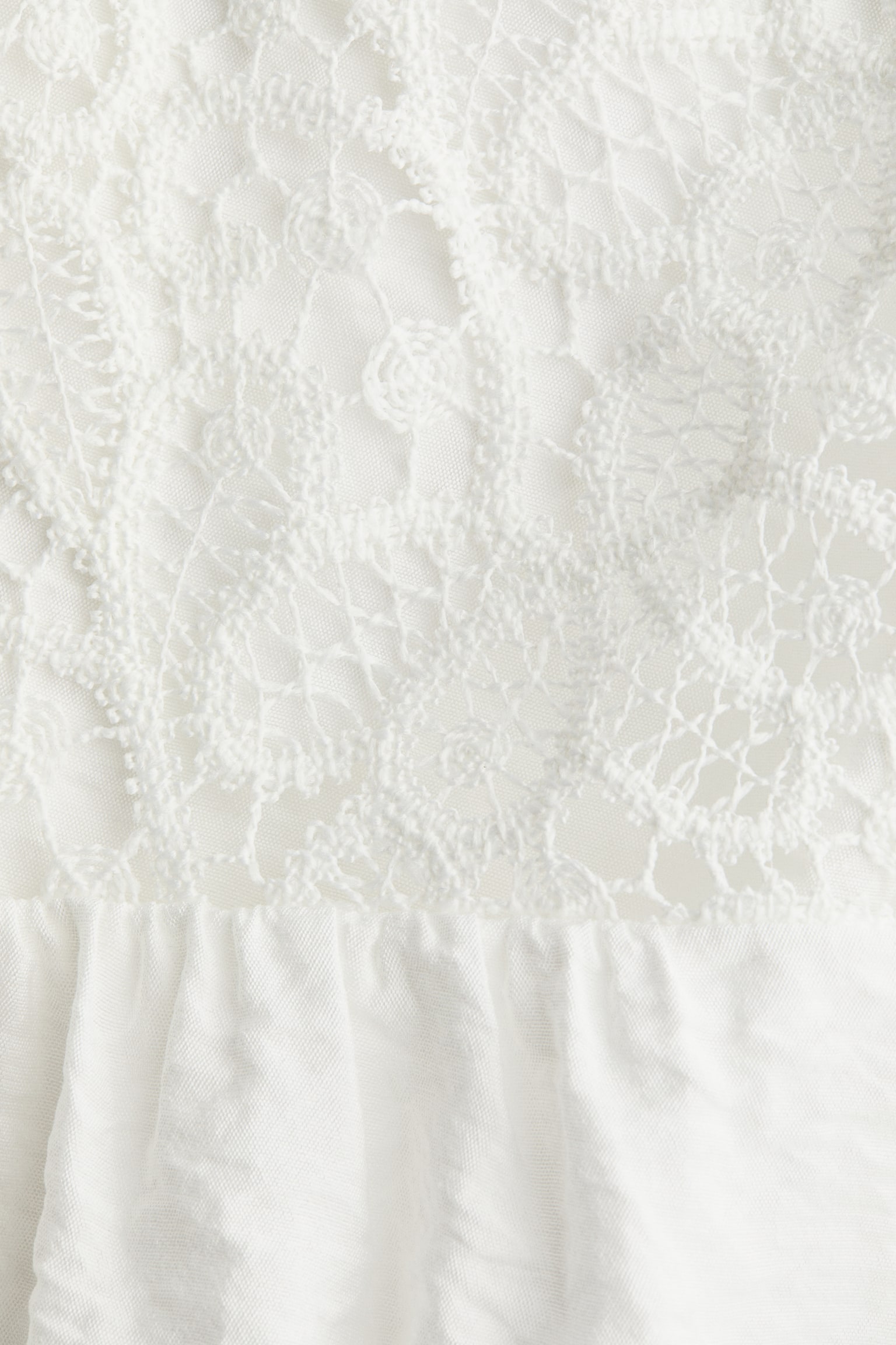 Dantel Robalı Bluz - Beyaz/Bordo - 3