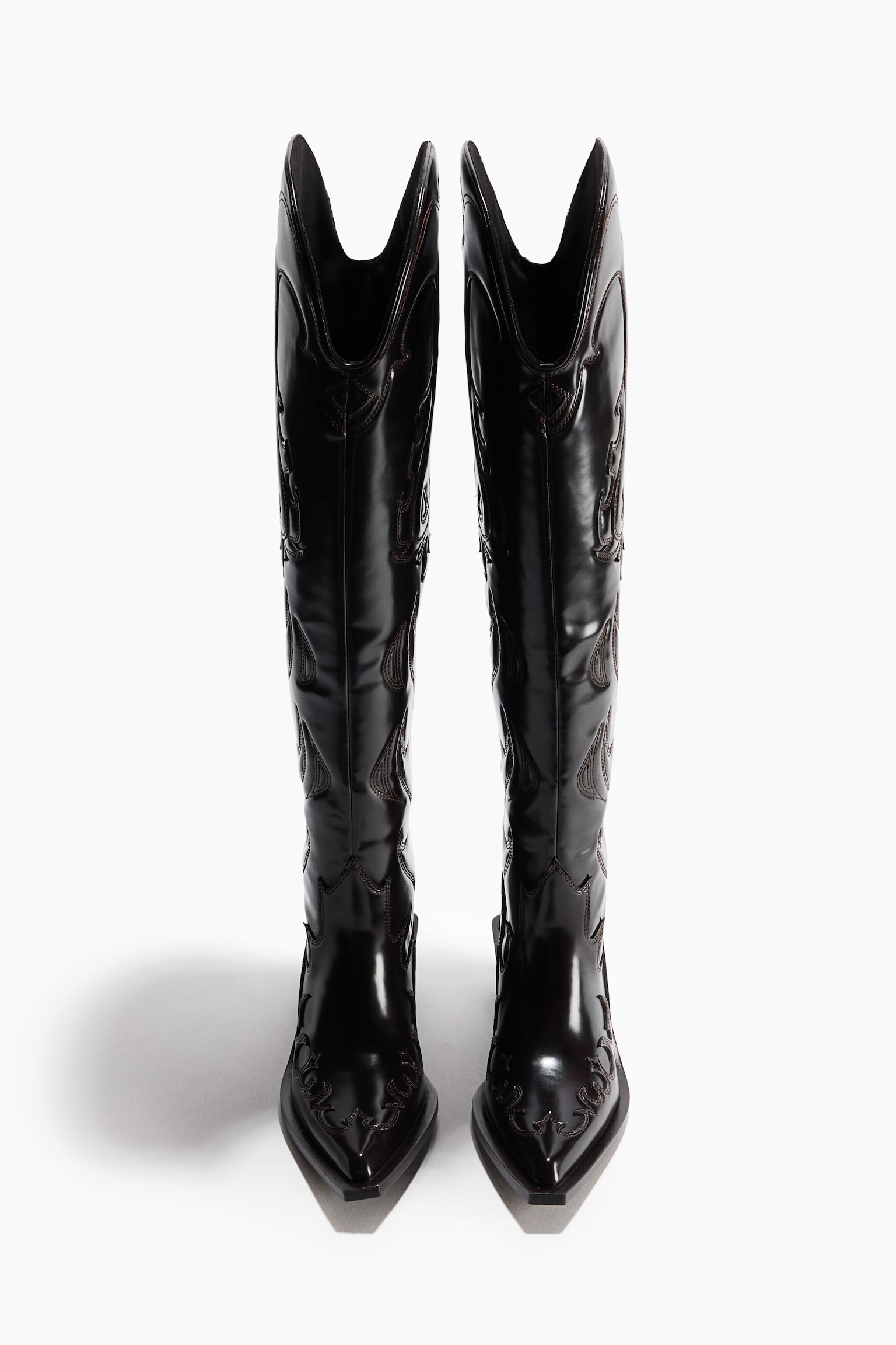 Женские ботинки H&M Over-the-Knee Cowboy, цвет: Тёмный коричневый — фото 3