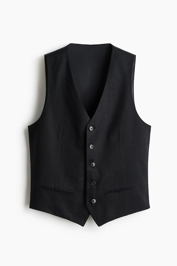 Мужские жилеты H&M Slim-Fit Linen Suit Vest