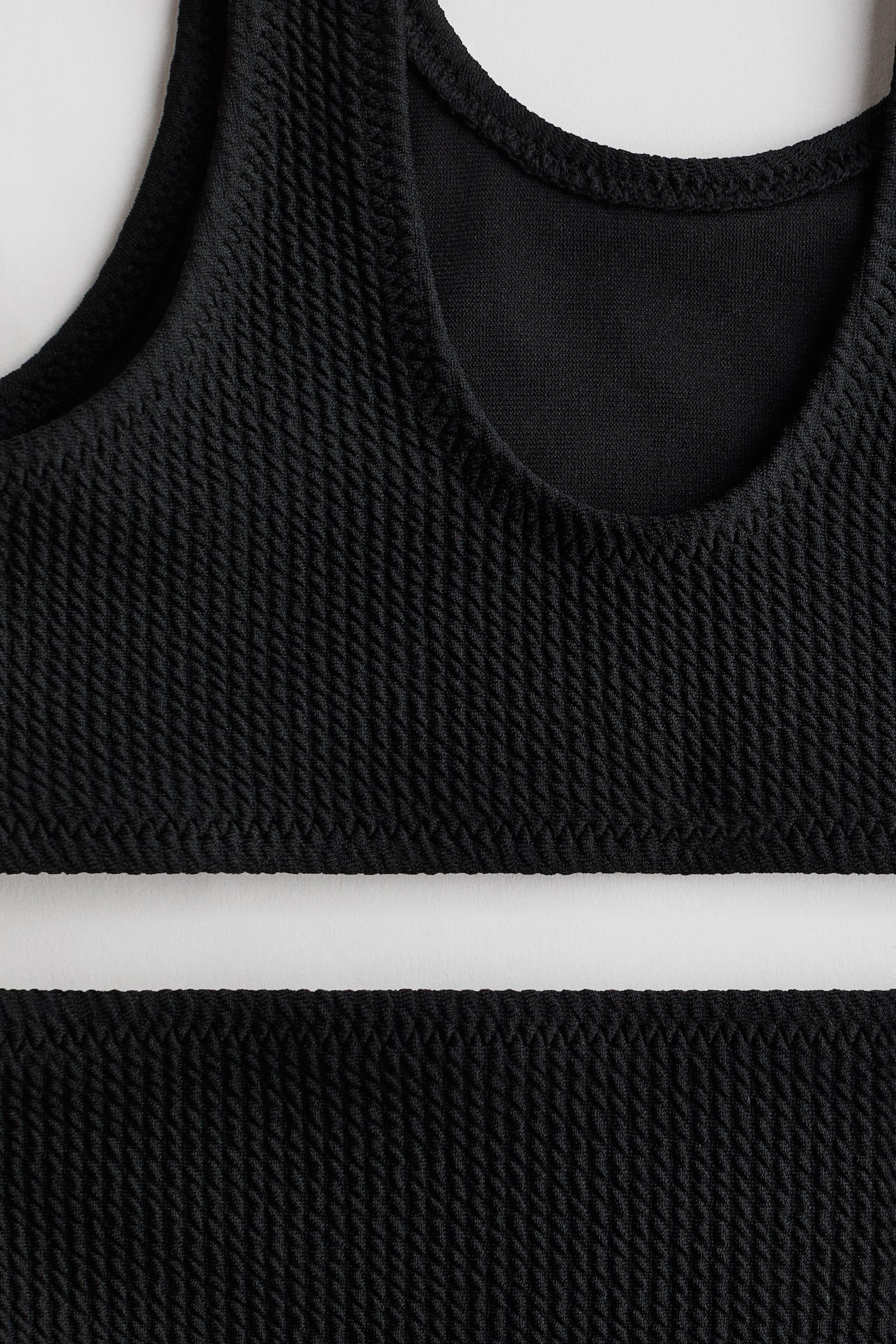 Textured bikini - Black - 2