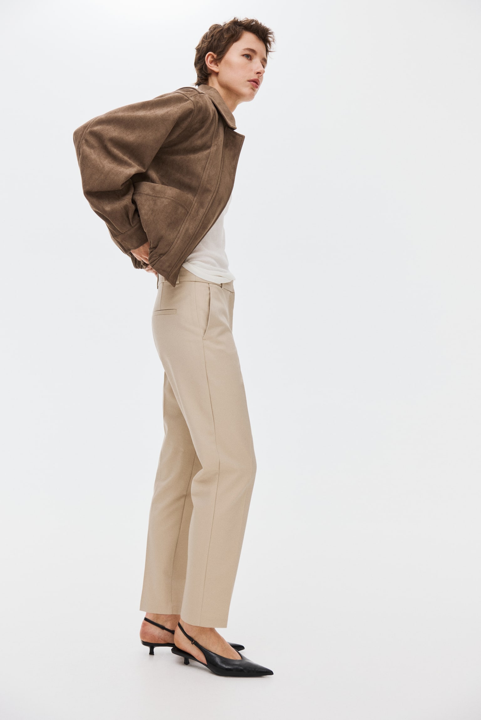 Cigarette trousers - Light beige/Black/Dark brown/Navy blue/Dark mole - 1