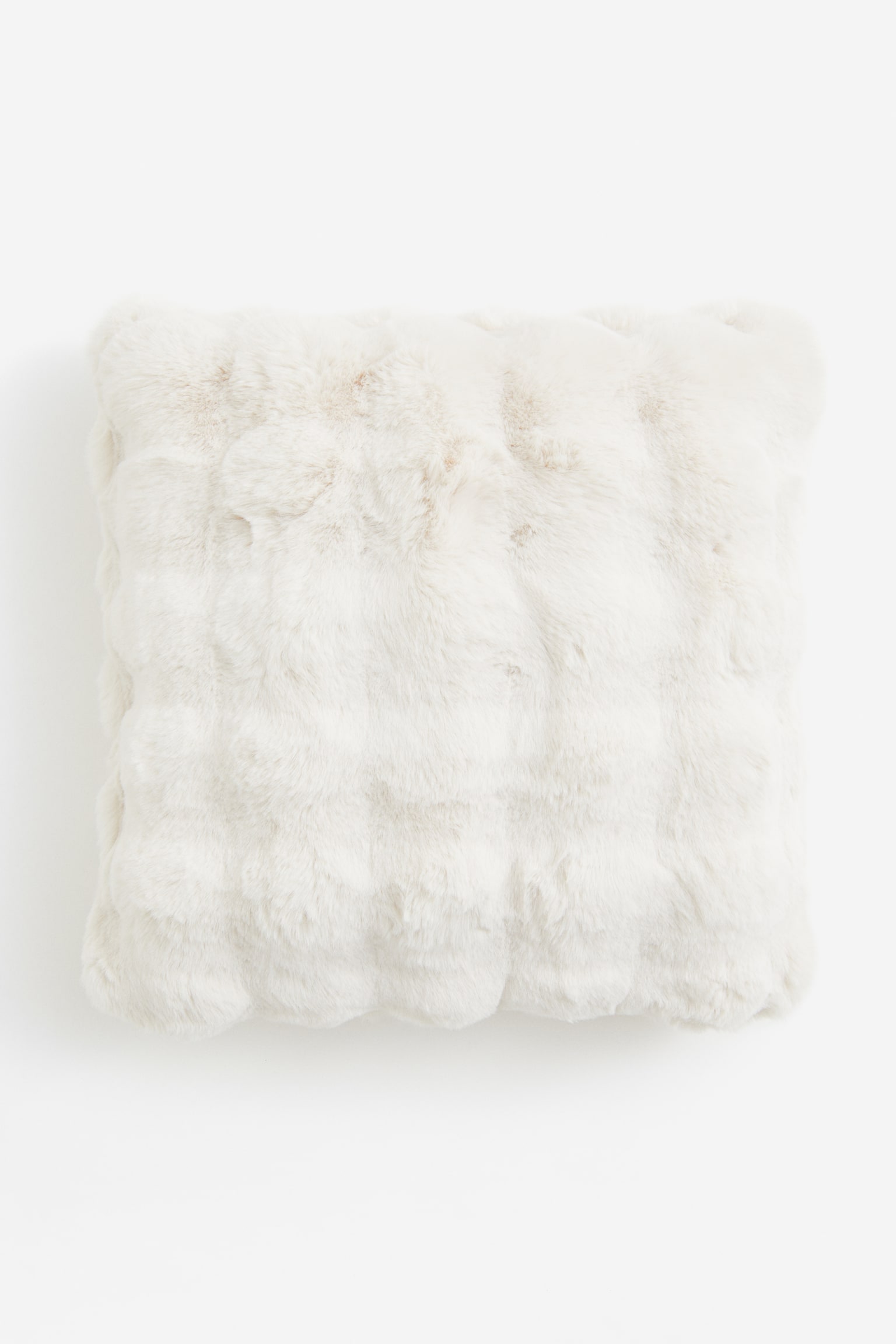 Fluffy cushion cover - Light beige/Black - 1