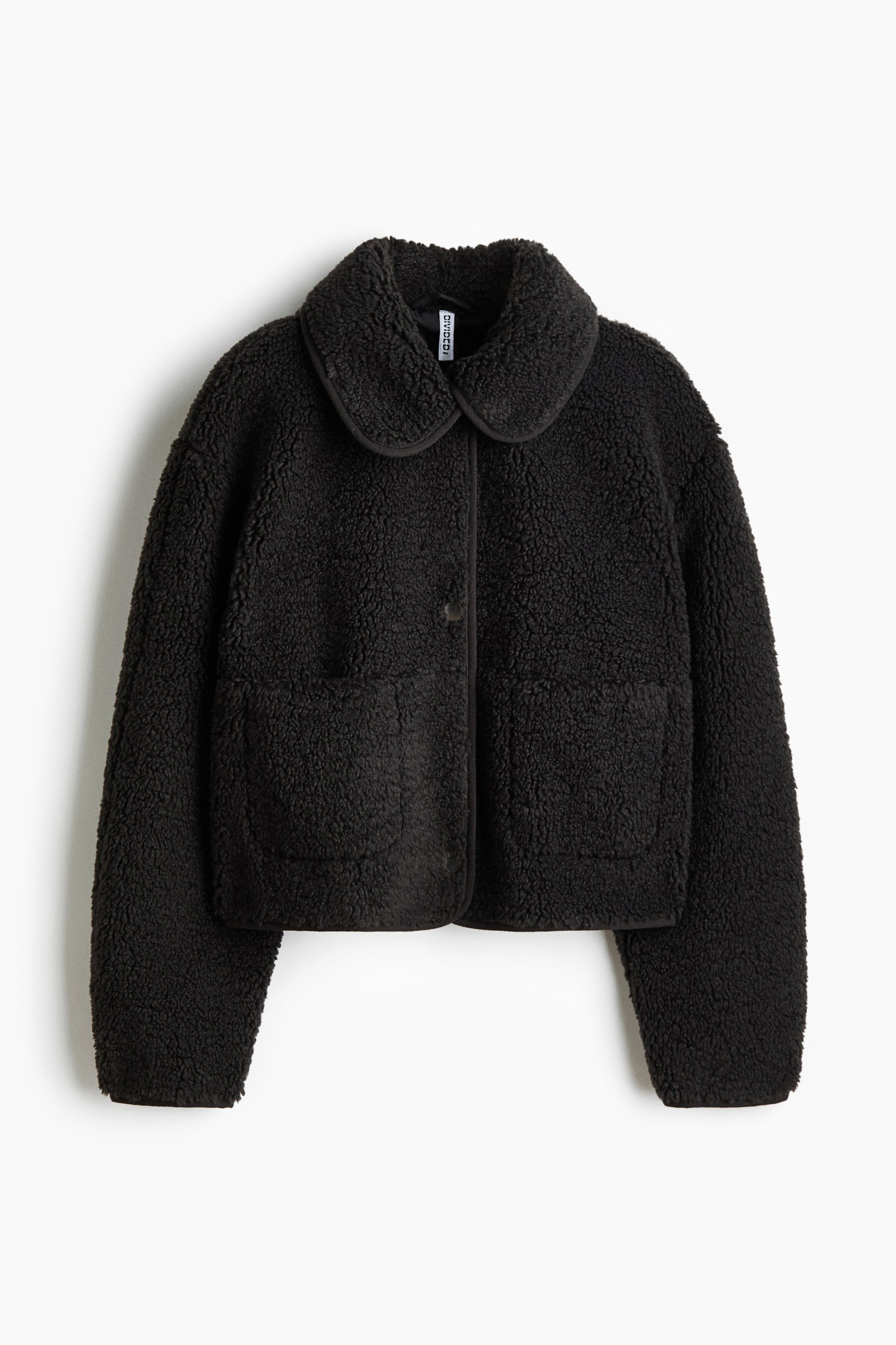 View larger image: Collared teddy jacket - Black - Ladies | H&M GB 1