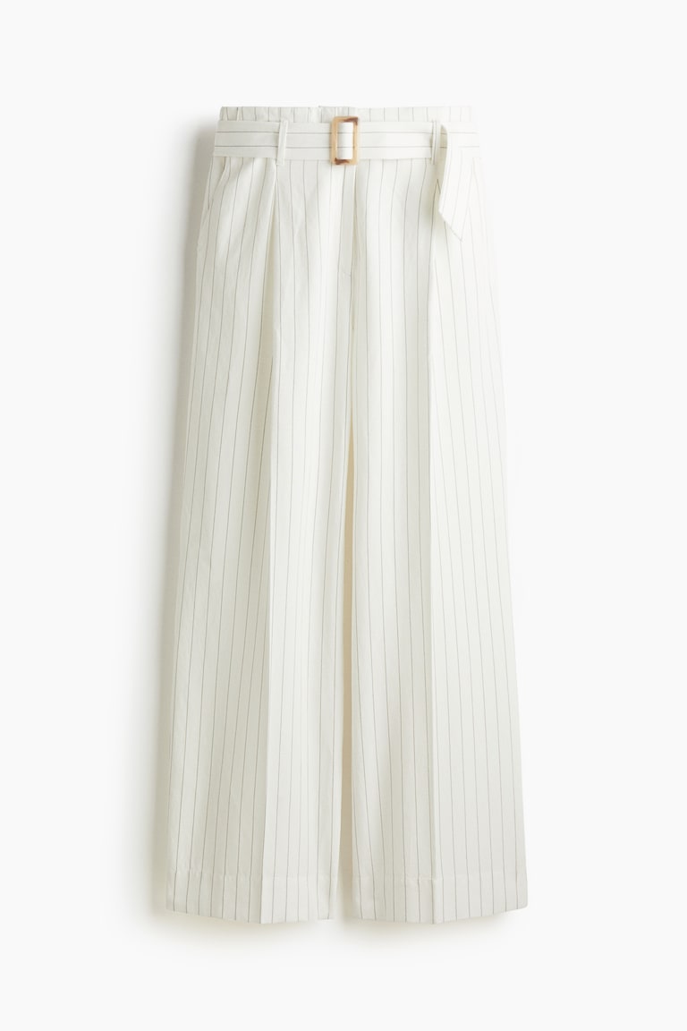Pantalone od mešavine lana s kaišem