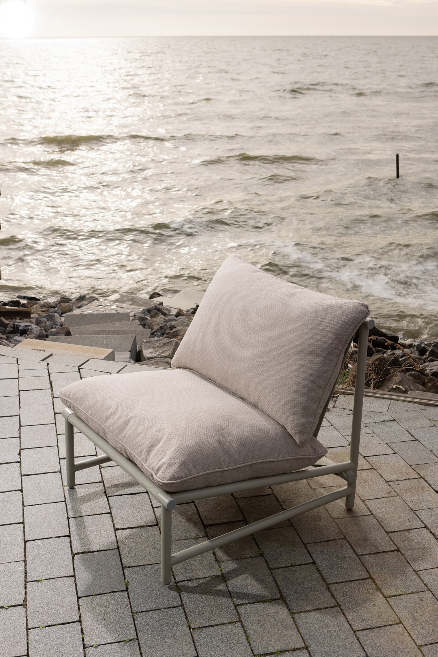 Elvo Tuin Lounge Stoel - Naturel/Naturel - 1
