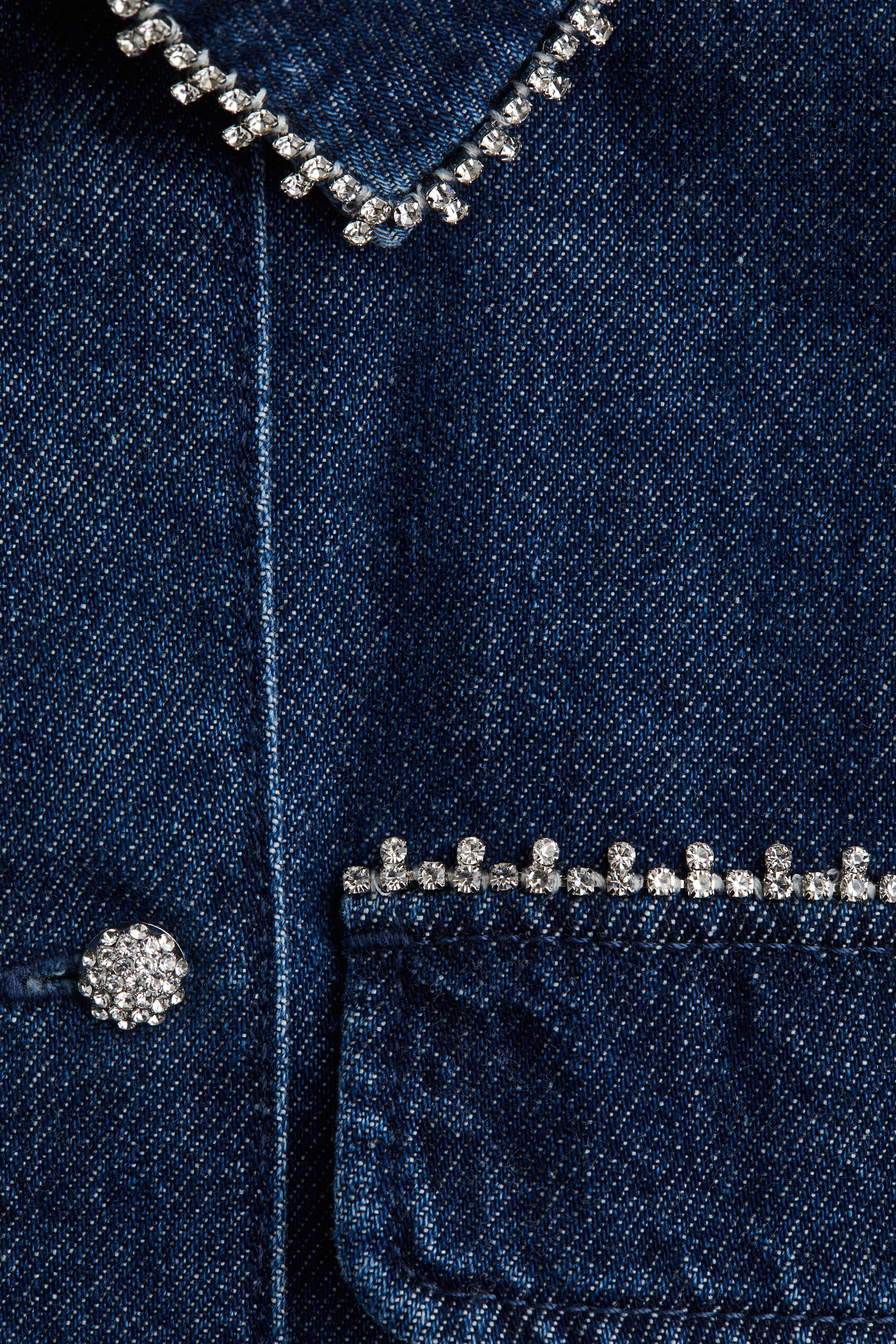 Embellished denim dress