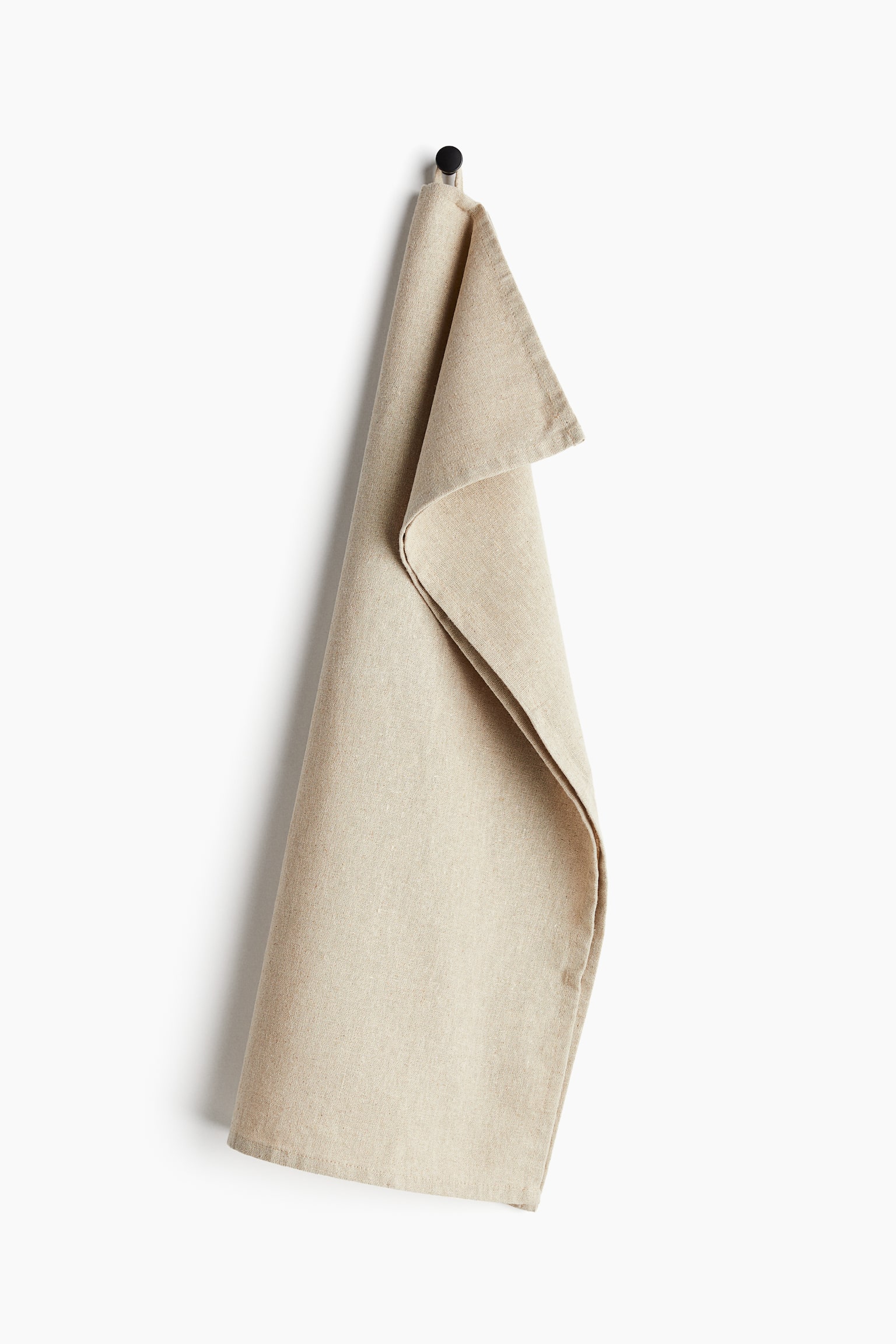 Linen-blend tea towel - Light beige - 1