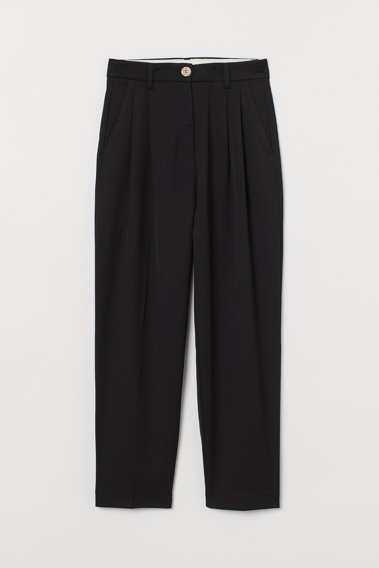 Slacks - High waist - Ankle-length - Black - Ladies | H&M US