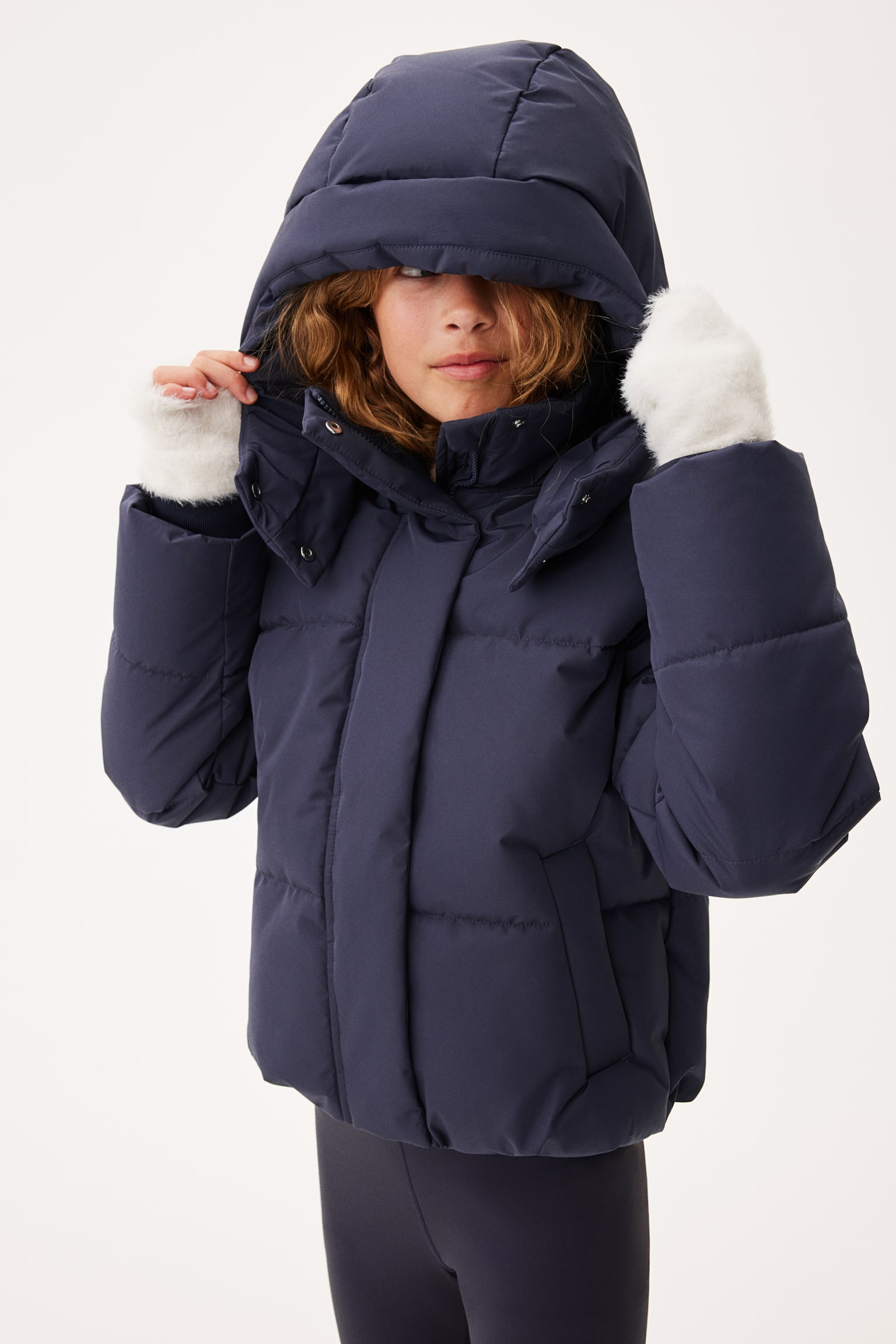 Sports puffer jacket in ThermoMove™ - Dark blue/White - 7