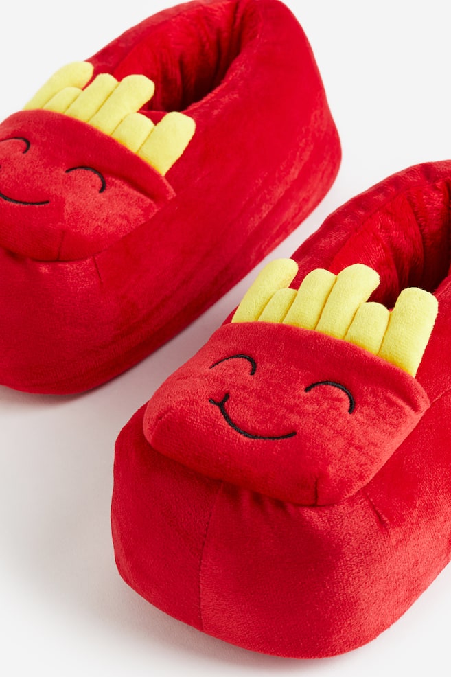Soft hamburger slippers - Red/French Fries - 2
