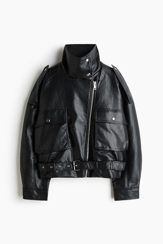 H&M Belt-Detail Biker Jacket