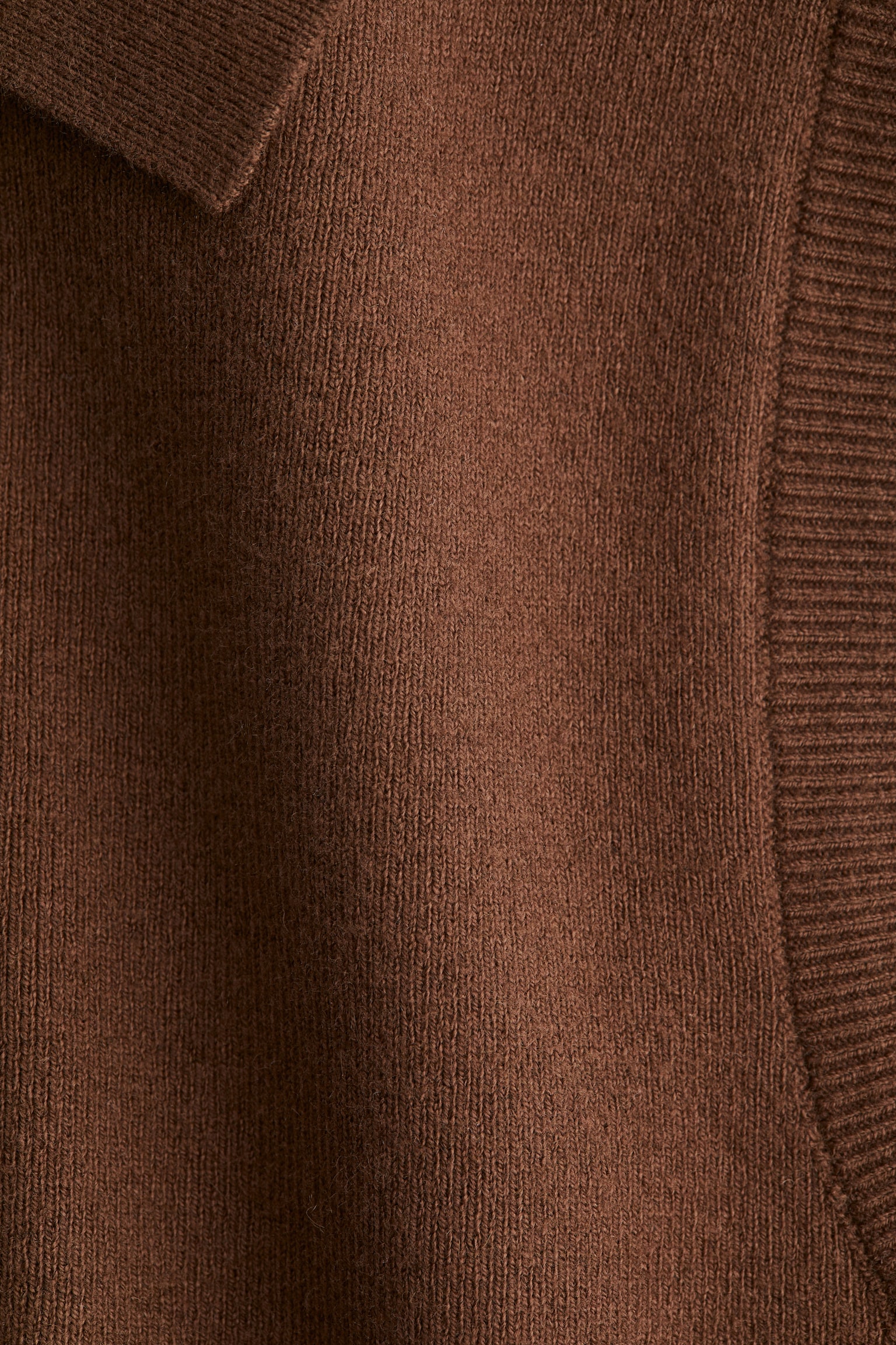 Женский жилет H&M Sweater Vest with Collar, цвет: Коричневый — фото 2