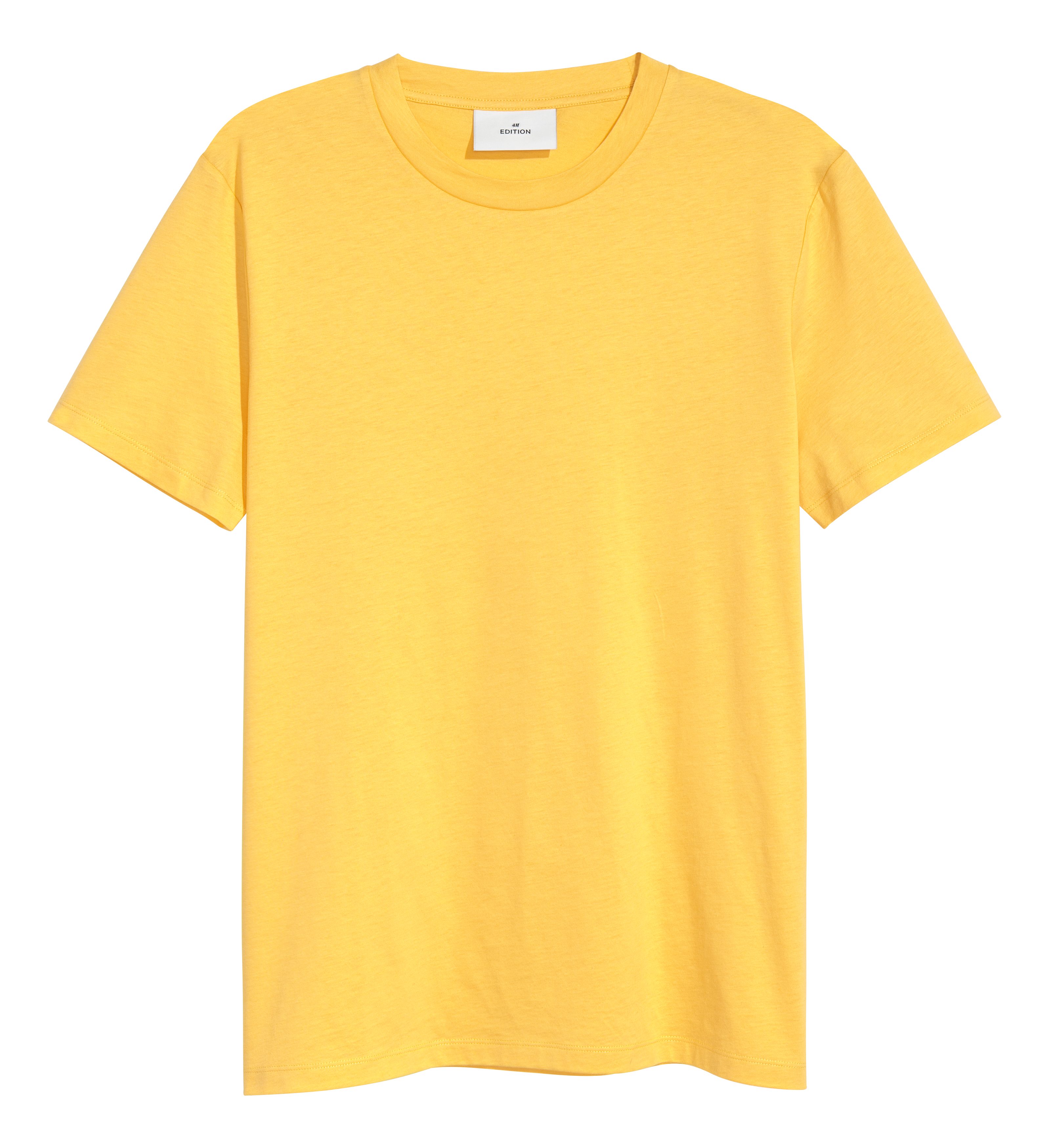 Cotton and silk T-shirt - Yellow - Men | H&M