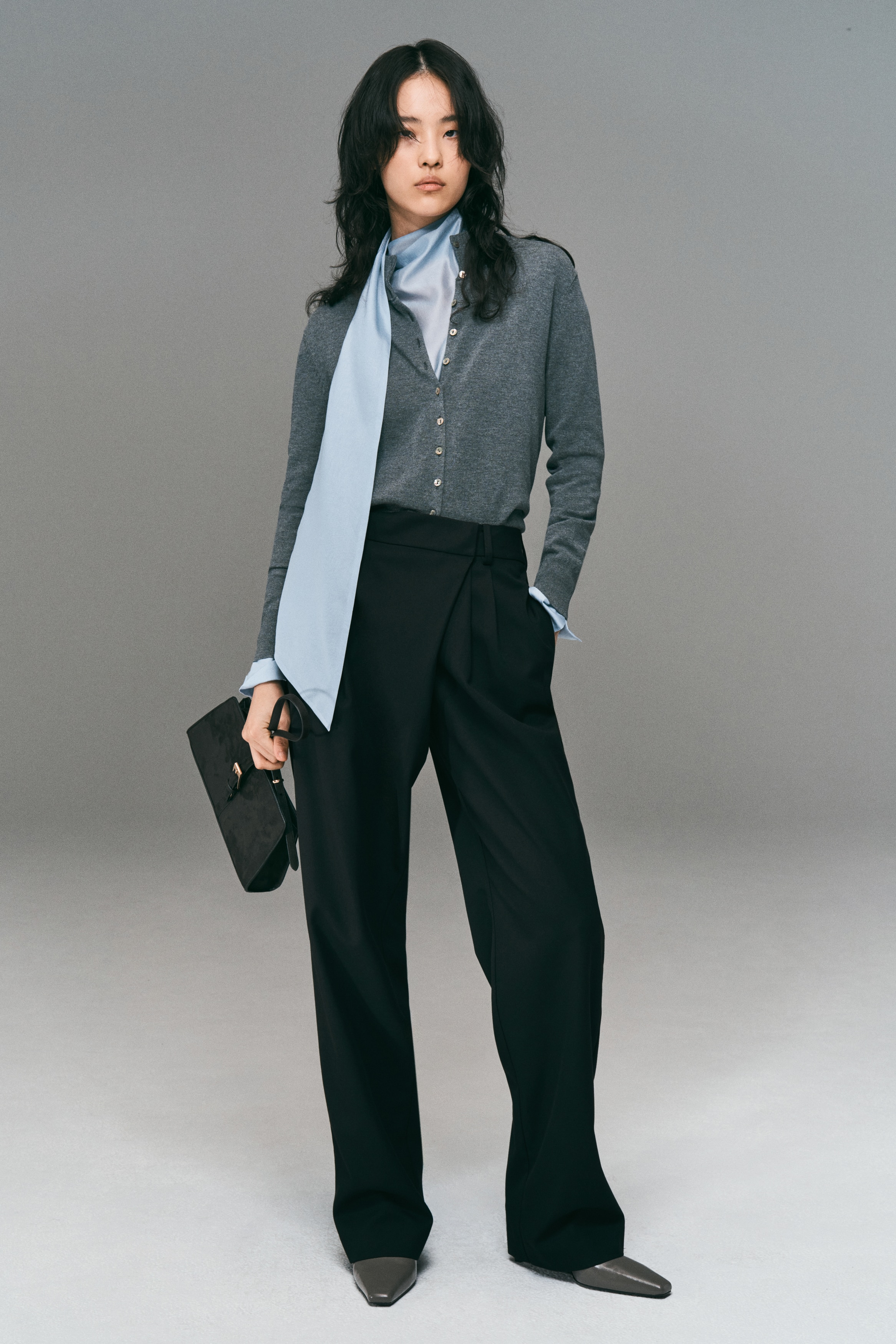 H & M - ラップディテール テーラードパンツ - ブラック H & M - ラップディテール テーラードパンツ - ブラック